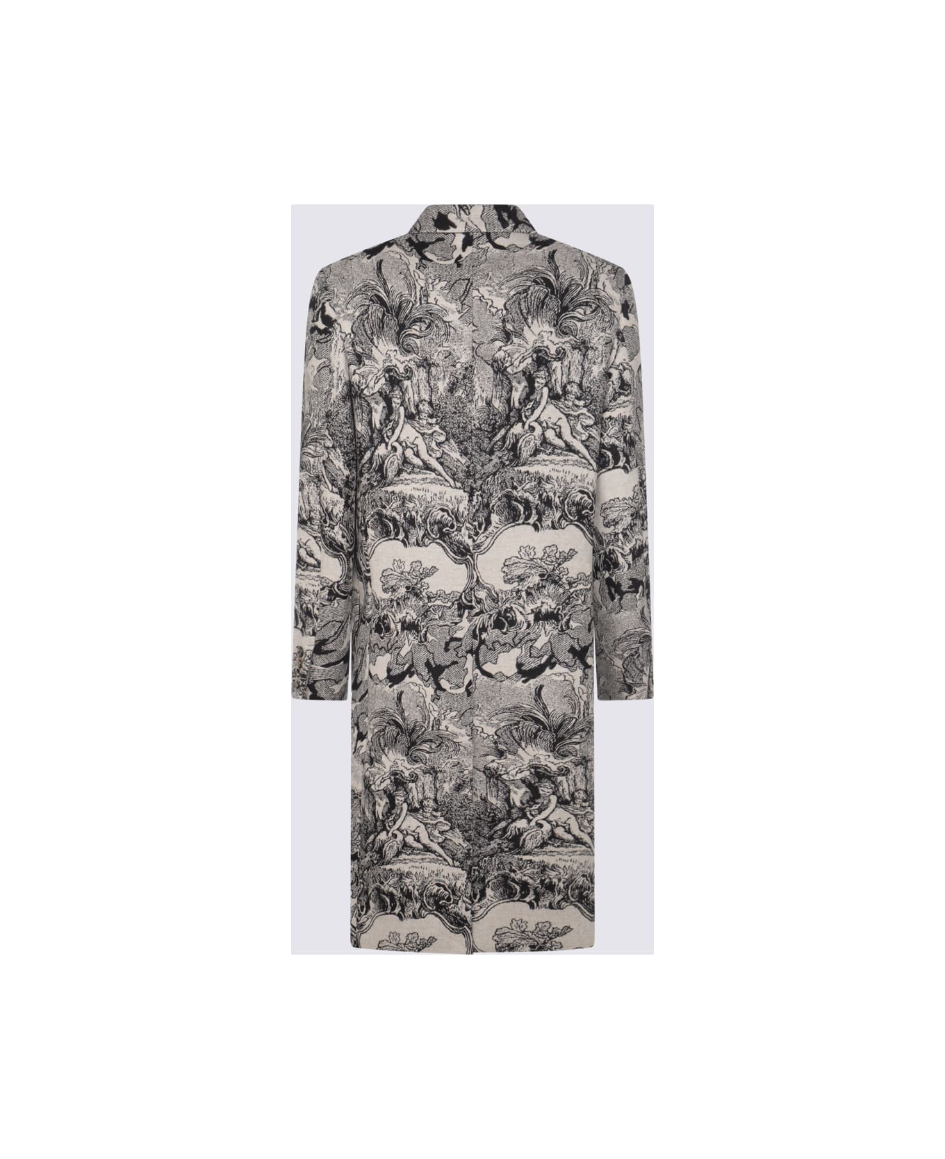 Vivienne Westwood Multicolor Wool Coat - CREAM/BLACK