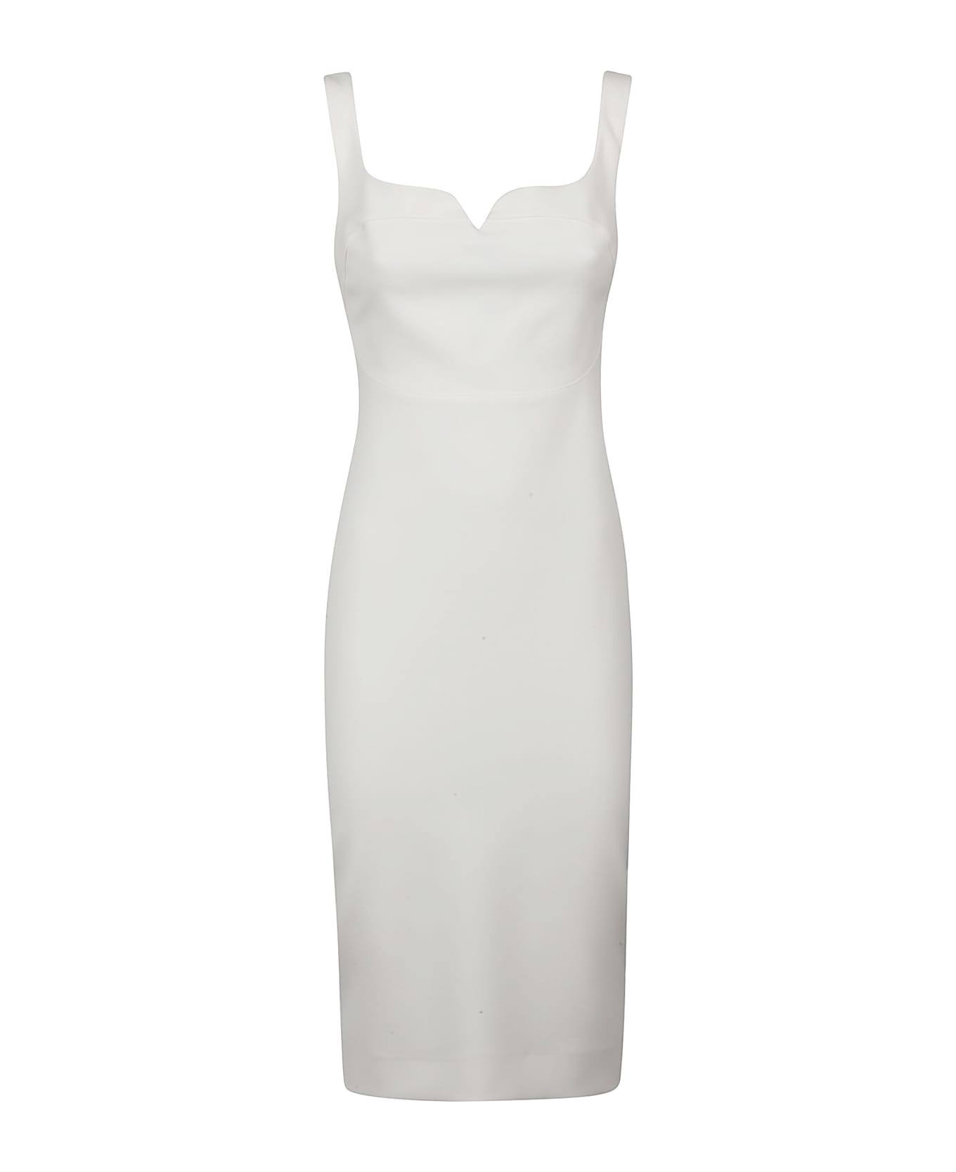 Victoria Beckham Sleeveless Fitted Tshirt Dress - Ivory