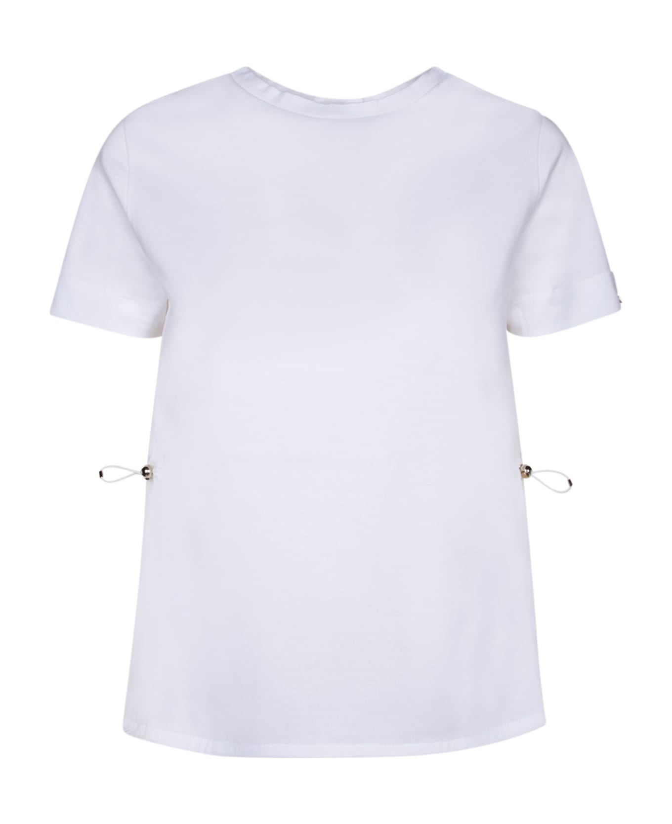 Herno Contrast-panel Drawstring Waist T-shirt - White Tシャツ