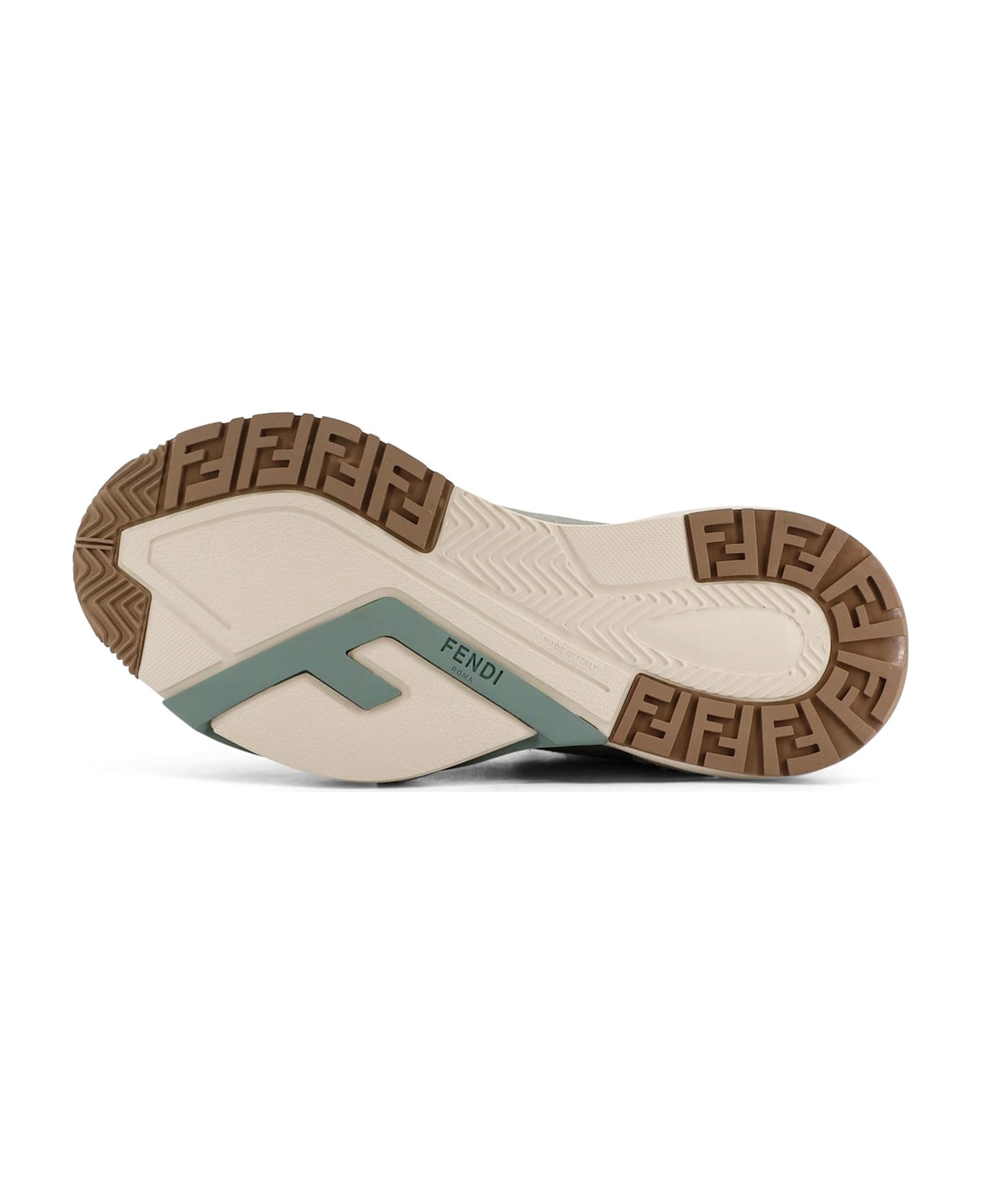 Fendi Flow Mesh And Suede Sneaers - MATCH+MAT LAT+GRA+BIA