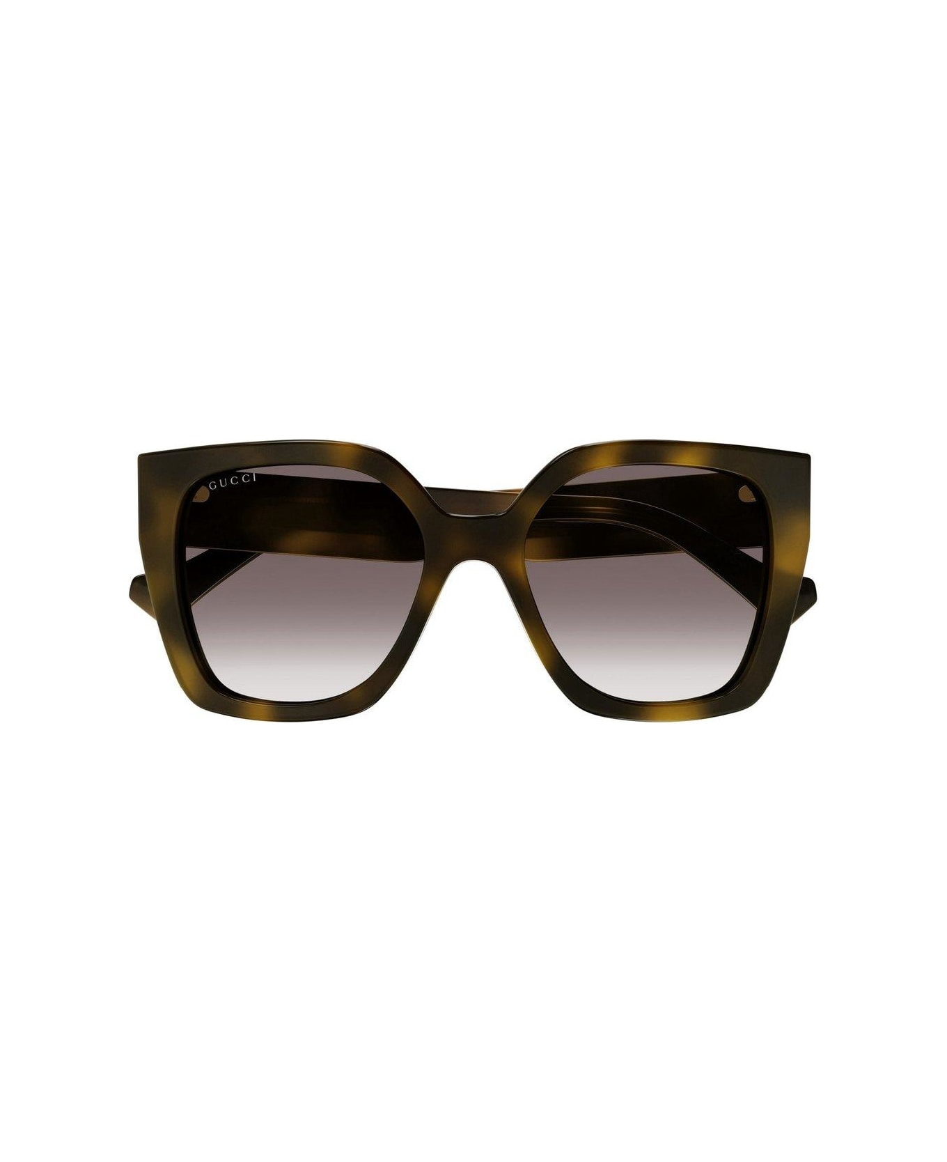 Gucci Eyewear Butterfly Frame Sunglasses Sunglasses - 003 HAVANA CRYSTAL BROWN