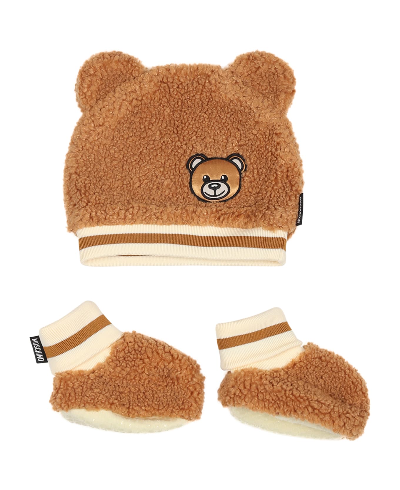 Moschino Brown Set For Babykids With Teddy Bear - Brown アクセサリー＆ギフト