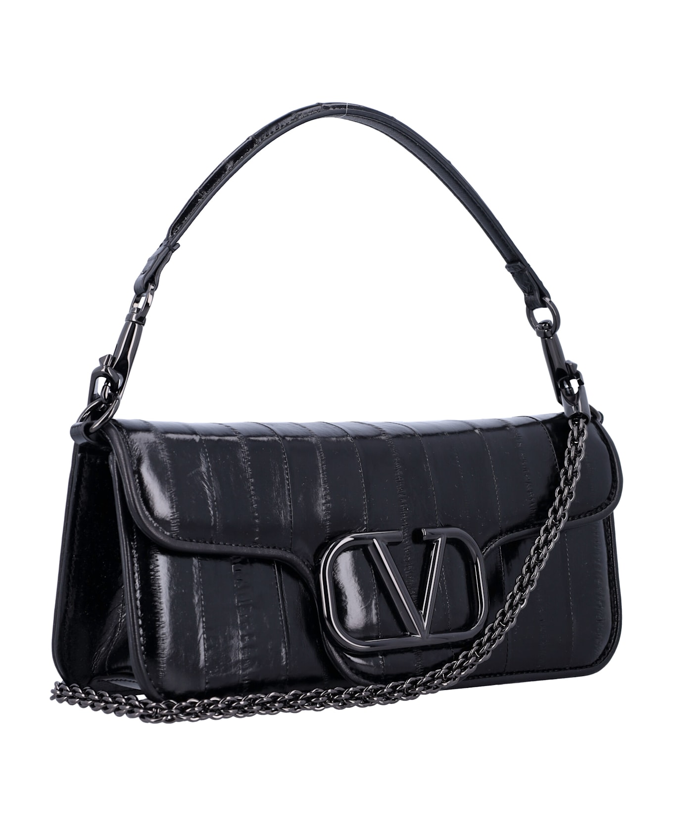 Valentino Garavani Locò Shoulder Bag - BLACK