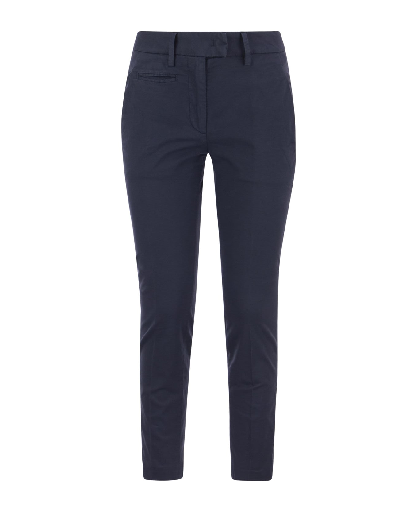 Dondup Perfect - Slim-fit Cotton Gabardine Trousers - Navy Blue