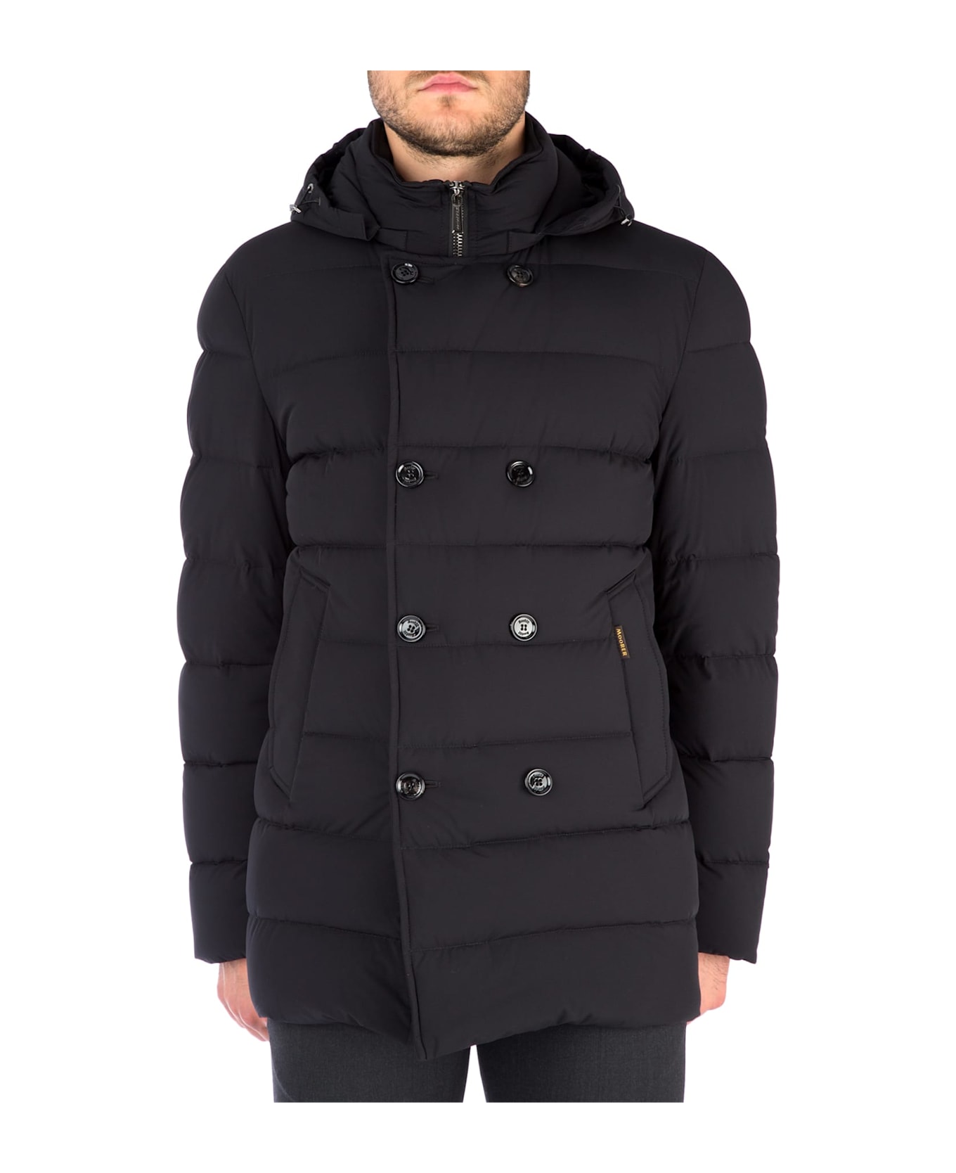 Moorer Black Nylon Blend Florio Down Jacket - NERO