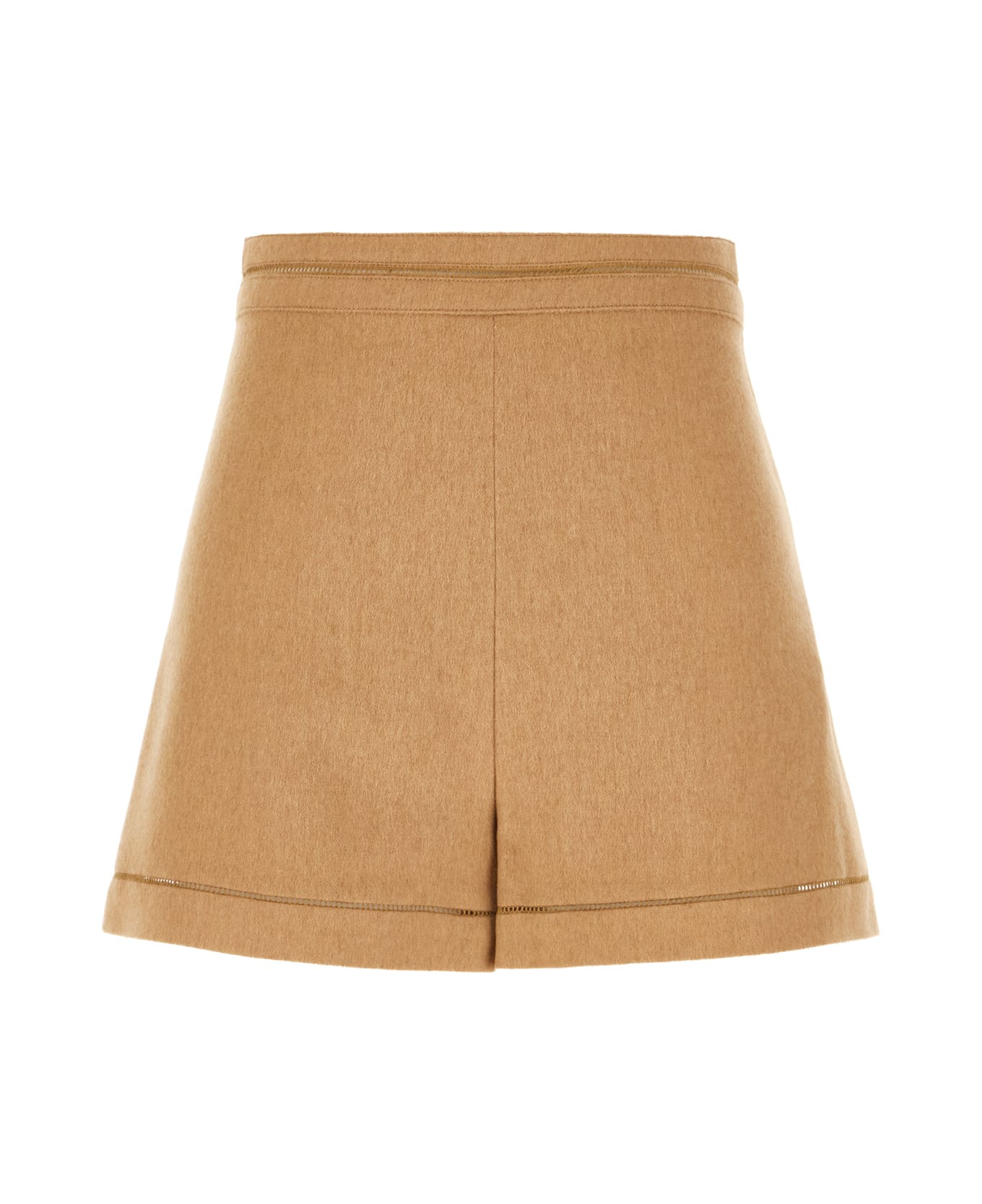 Max Mara Camel Wool Shorts - Cammello