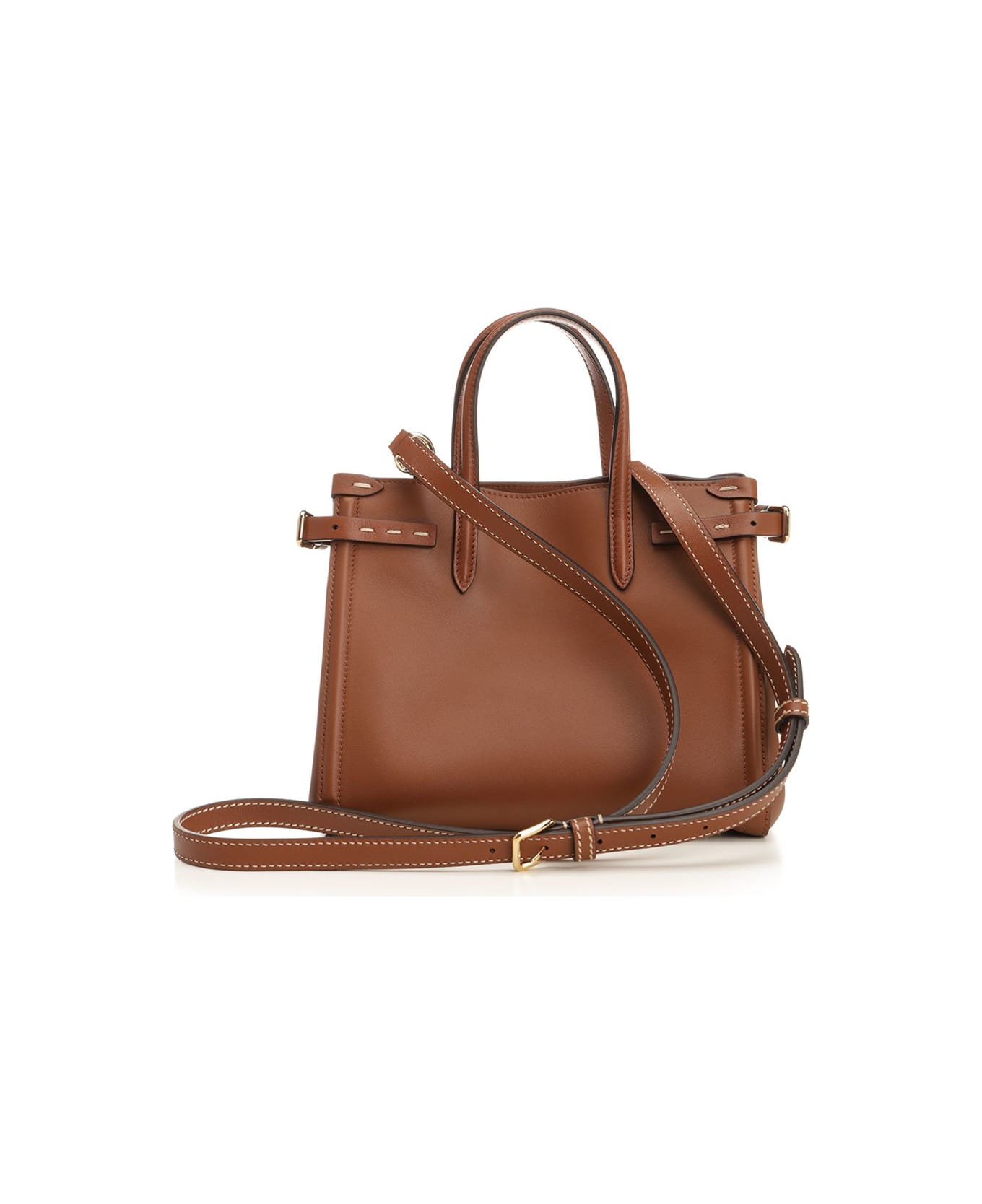 Valentino Garavani 'antibes' Small Shopping Bag - Brown