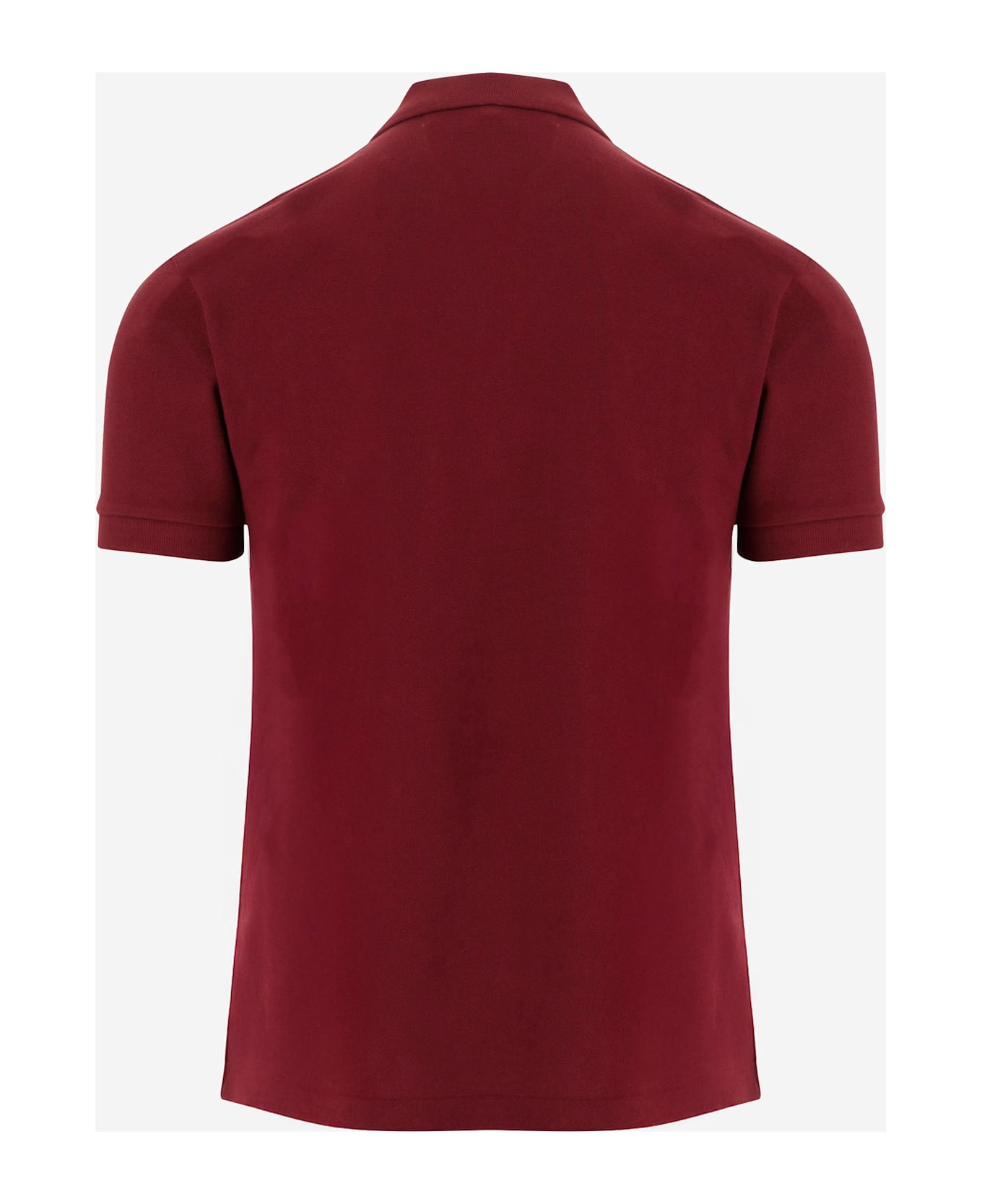 Comme des Garçons Play Cotton Polo Shirt With Logo - Bordeaux