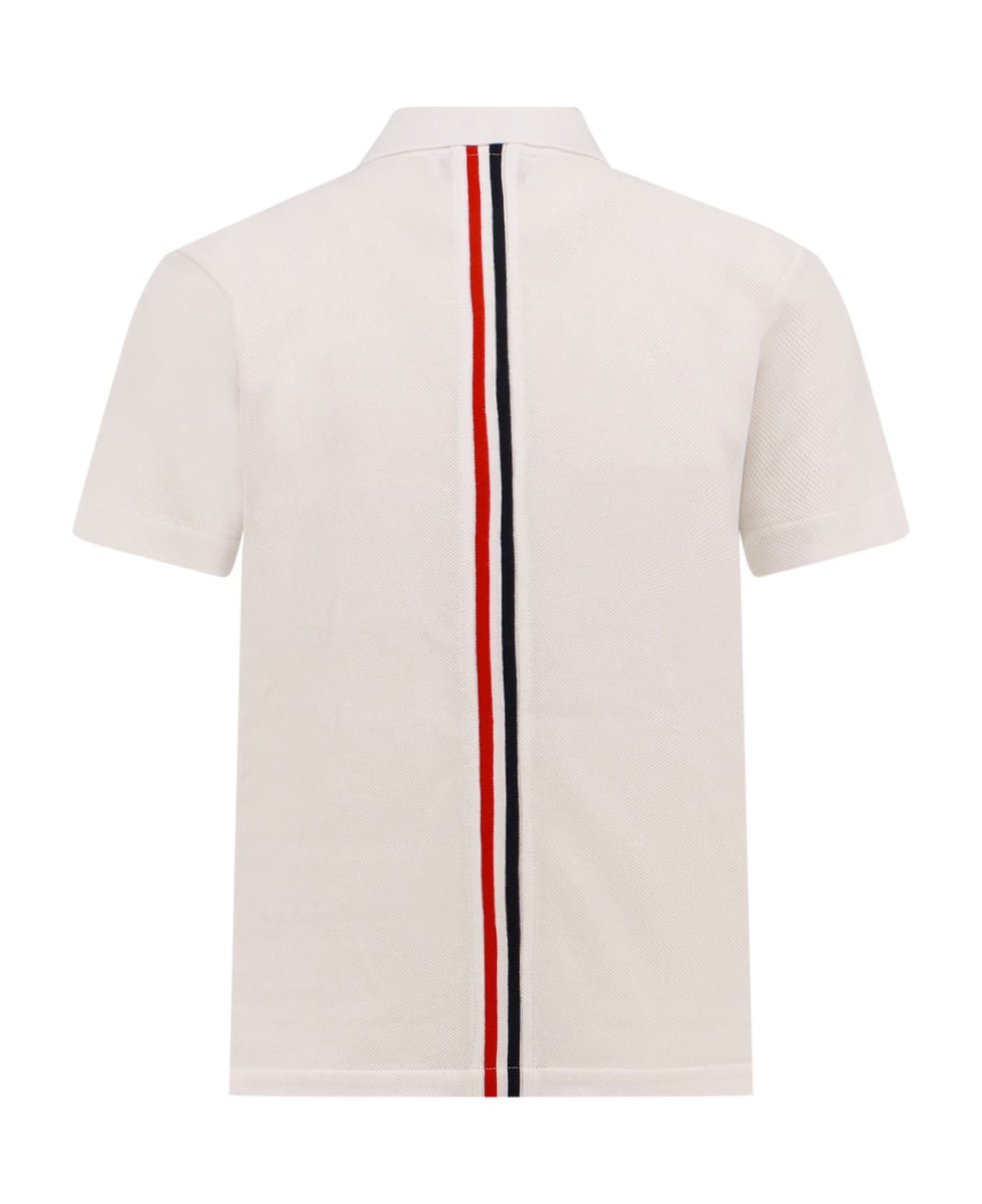 Thom Browne Polo In Piqué Di Cotone - White ポロシャツ