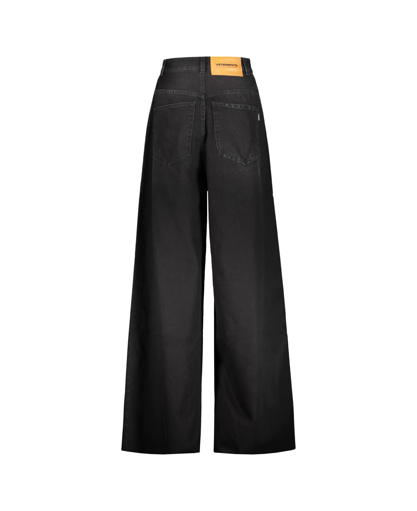VETEMENTS Plain Baggy Jeans - Black デニム