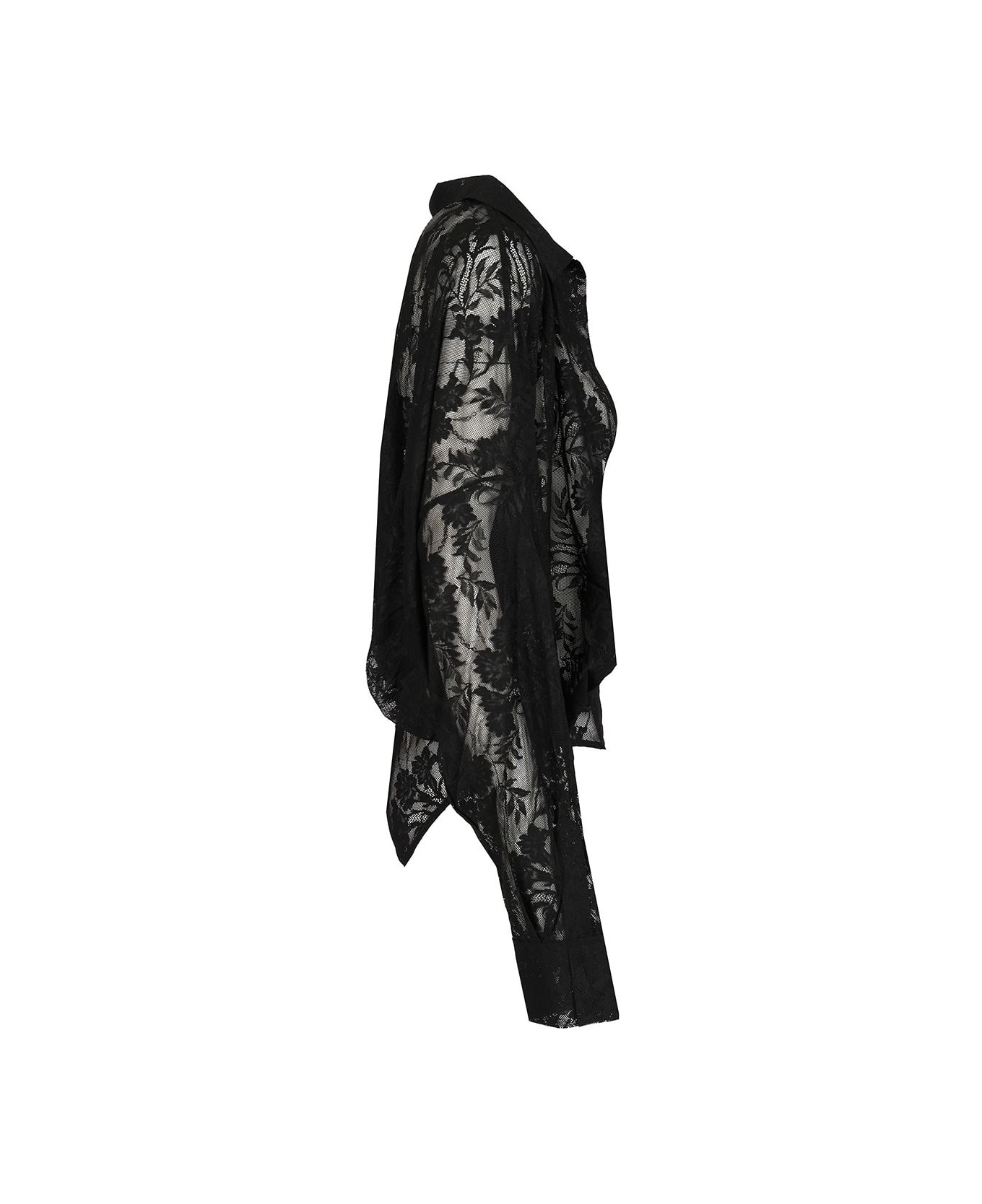 Norma Kamali Semi-sheer Bodysuit - Black