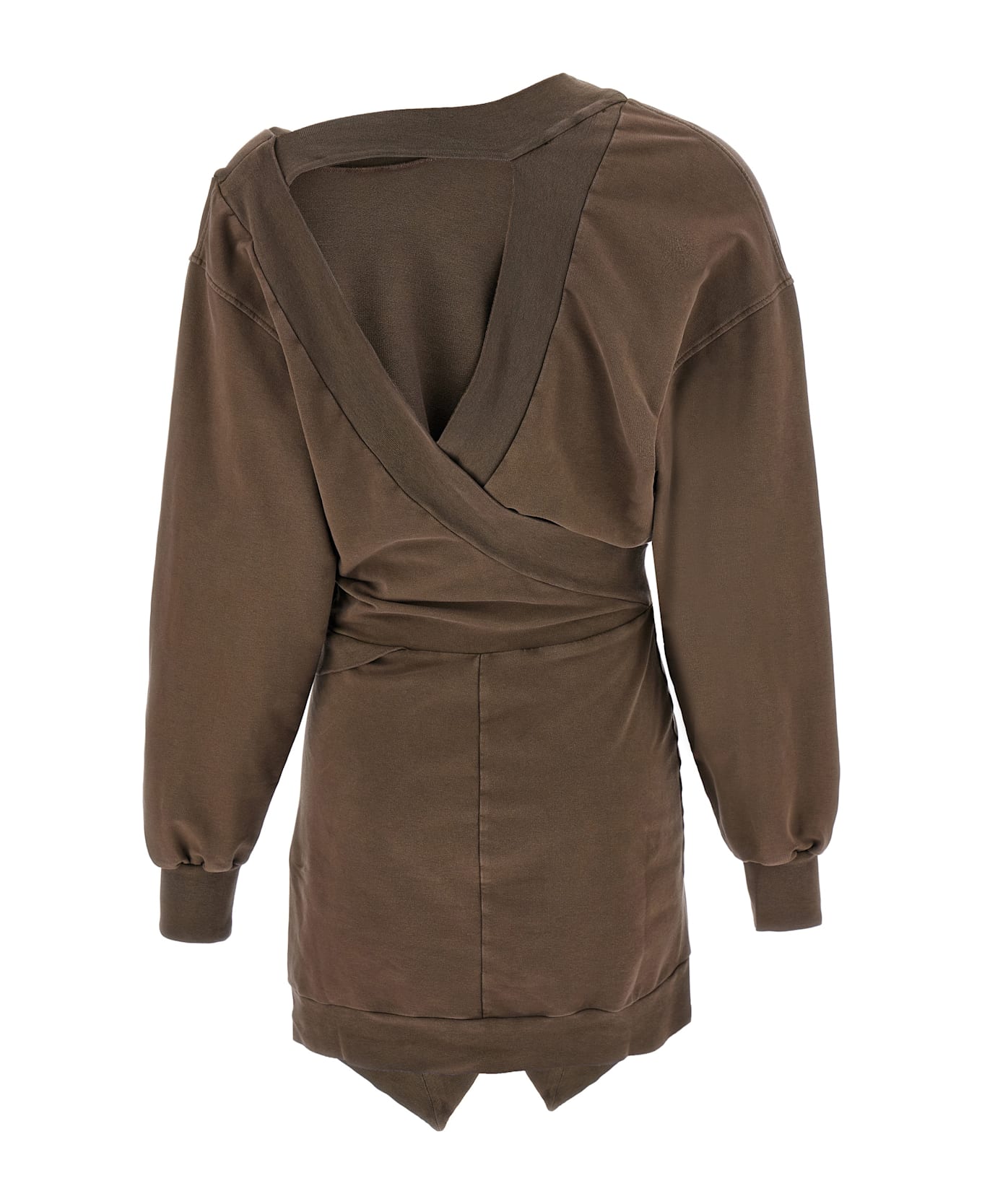 The Attico Sweatshirt Dress - Brown