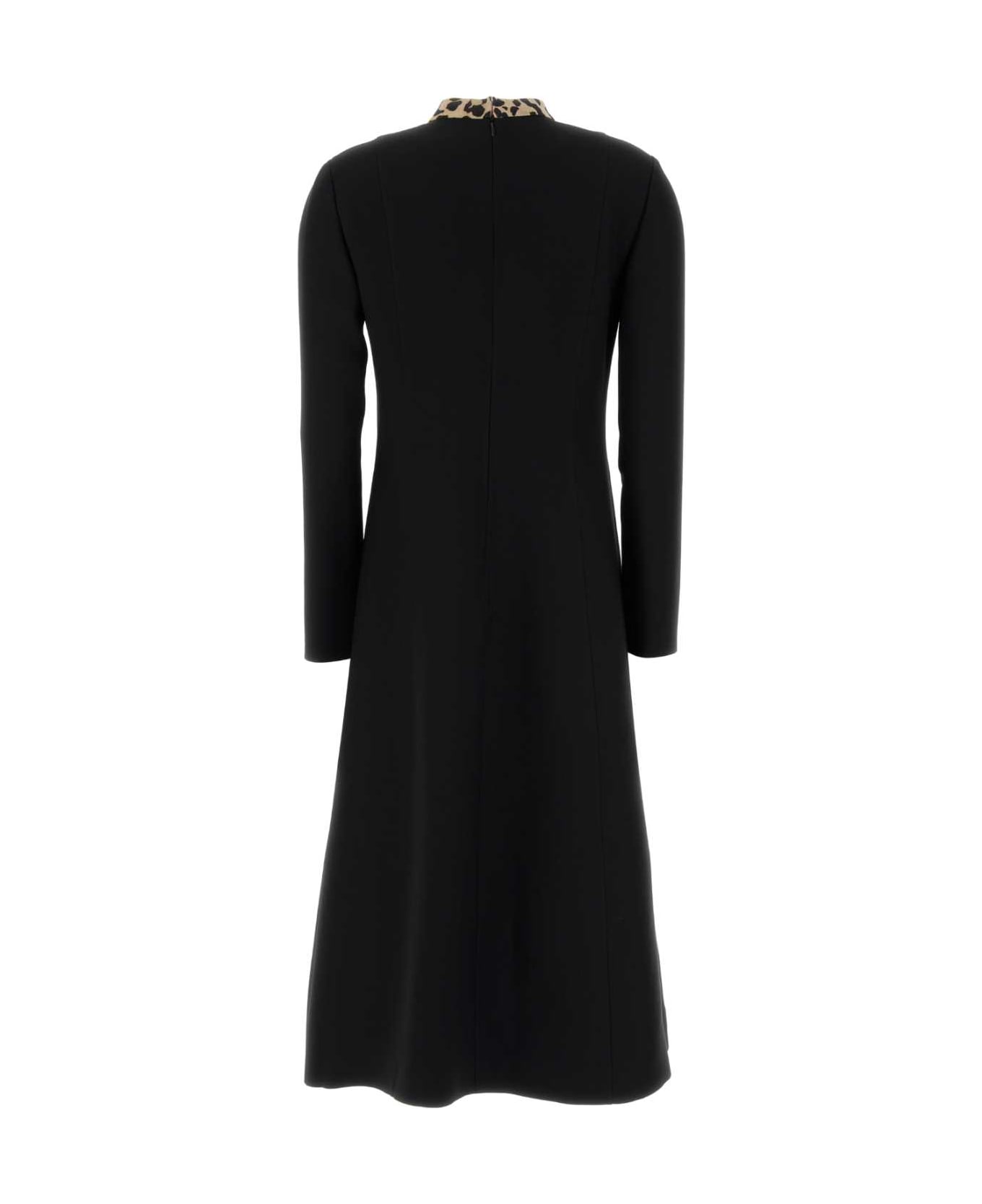 Valentino Garavani Black Crepe Dress - NEROANIMALIER