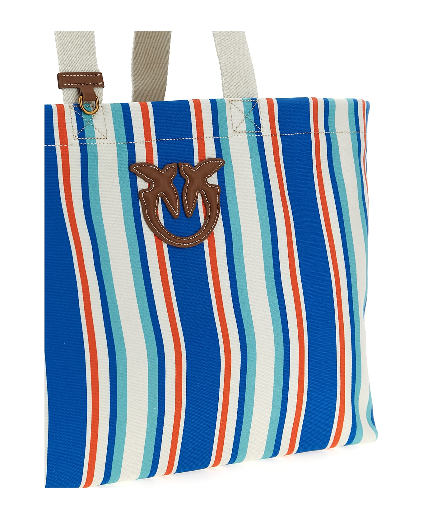 トートバッグ PINKO SS25 Maxi stripes shopping bag (104754A2G5 Q58Q) Pinko Maxi Stripes Shopping Bag | italist