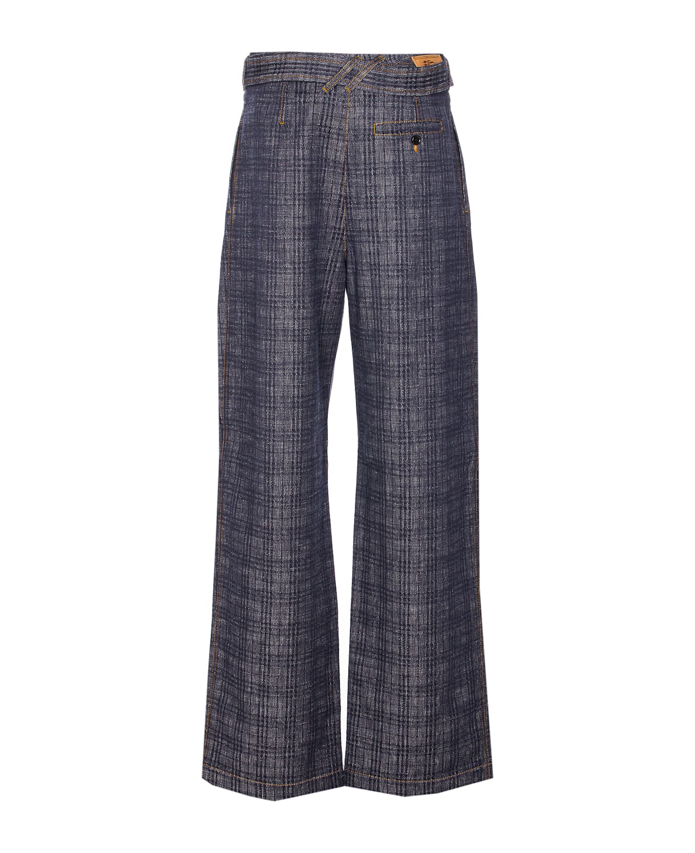 Burberry Check Denim Jeans - Blue