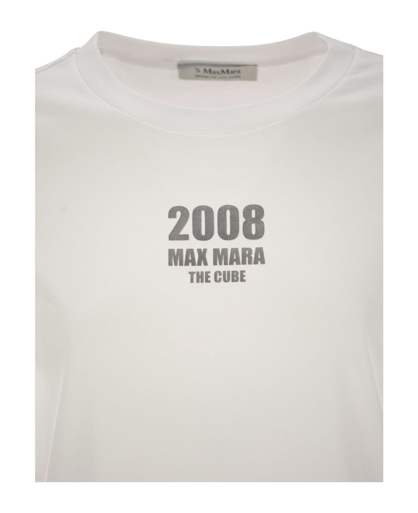 
S Max Mara Logo Printed Crewneck T-shirt - White
