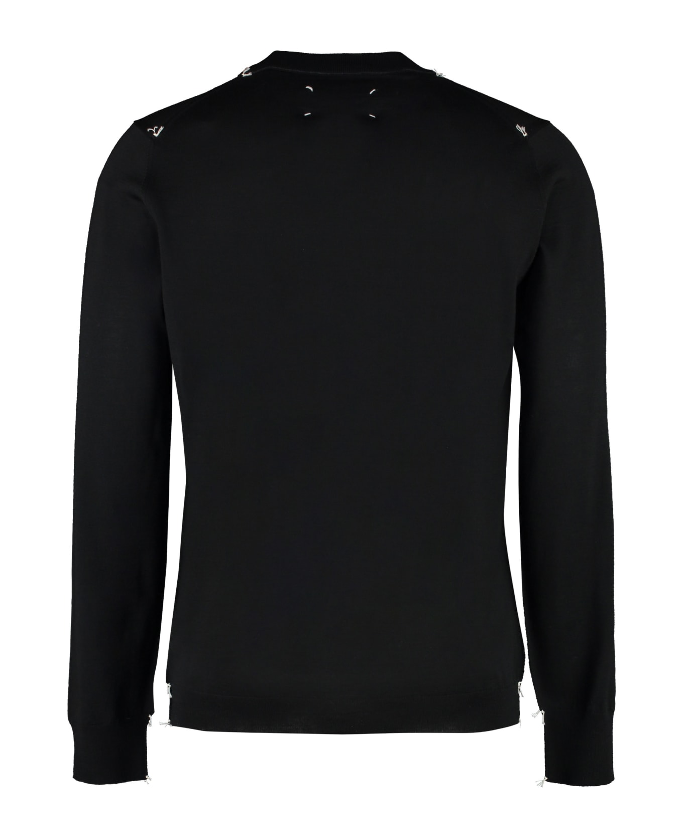 Maison Margiela Crew-neck Wool Sweater - black ニットウェア