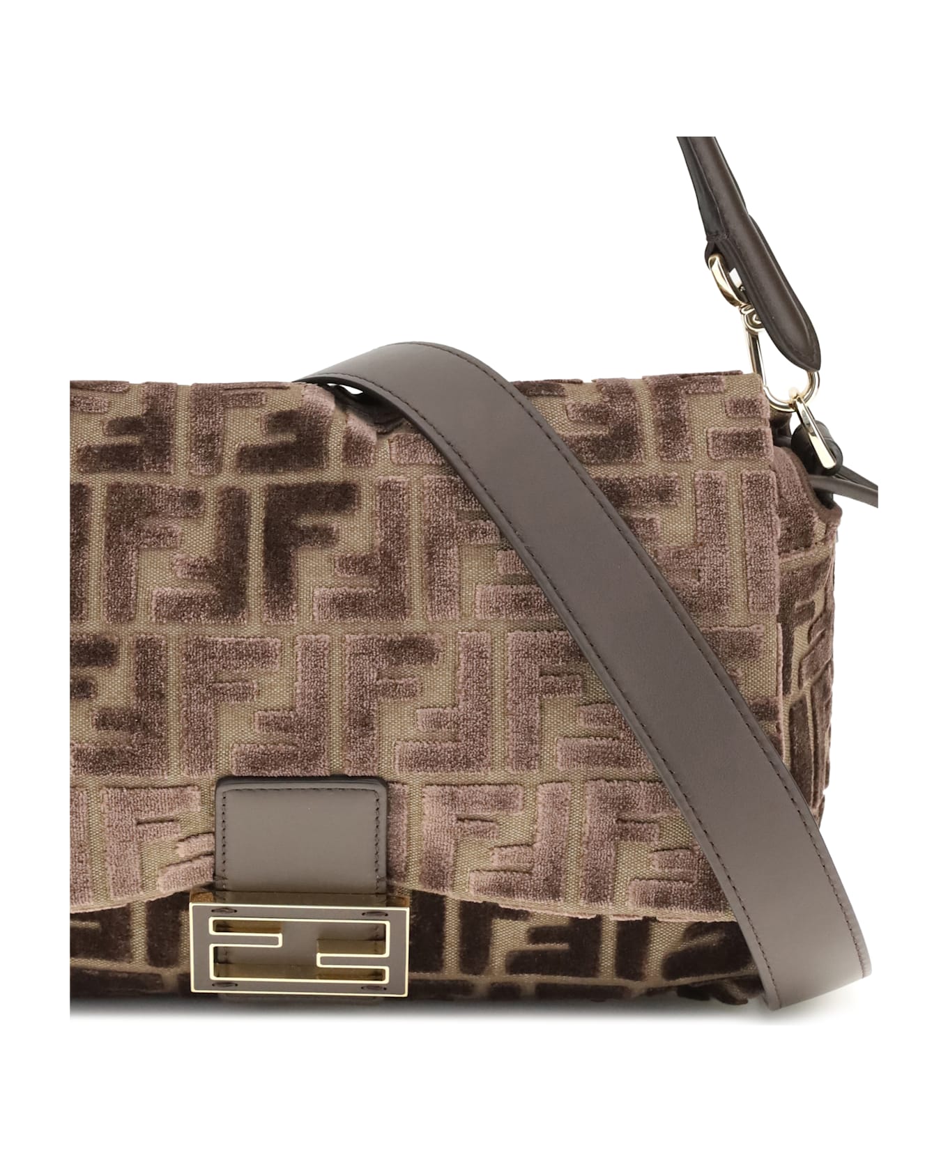 Fendi Medium Mamma Baguette Shoulder Bag - BROWN