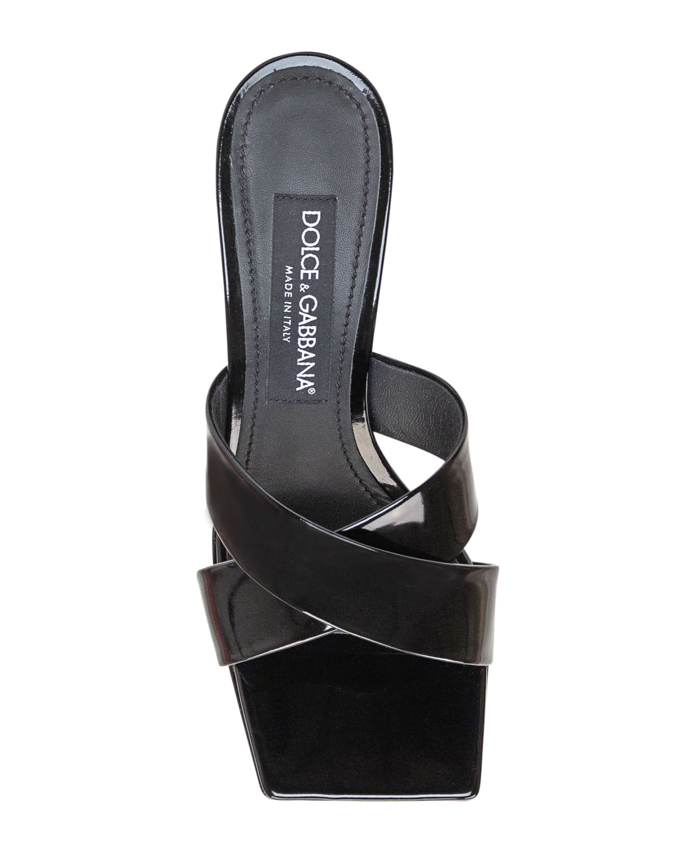 Dolce & Gabbana Sandal With Dg Heel - NERO