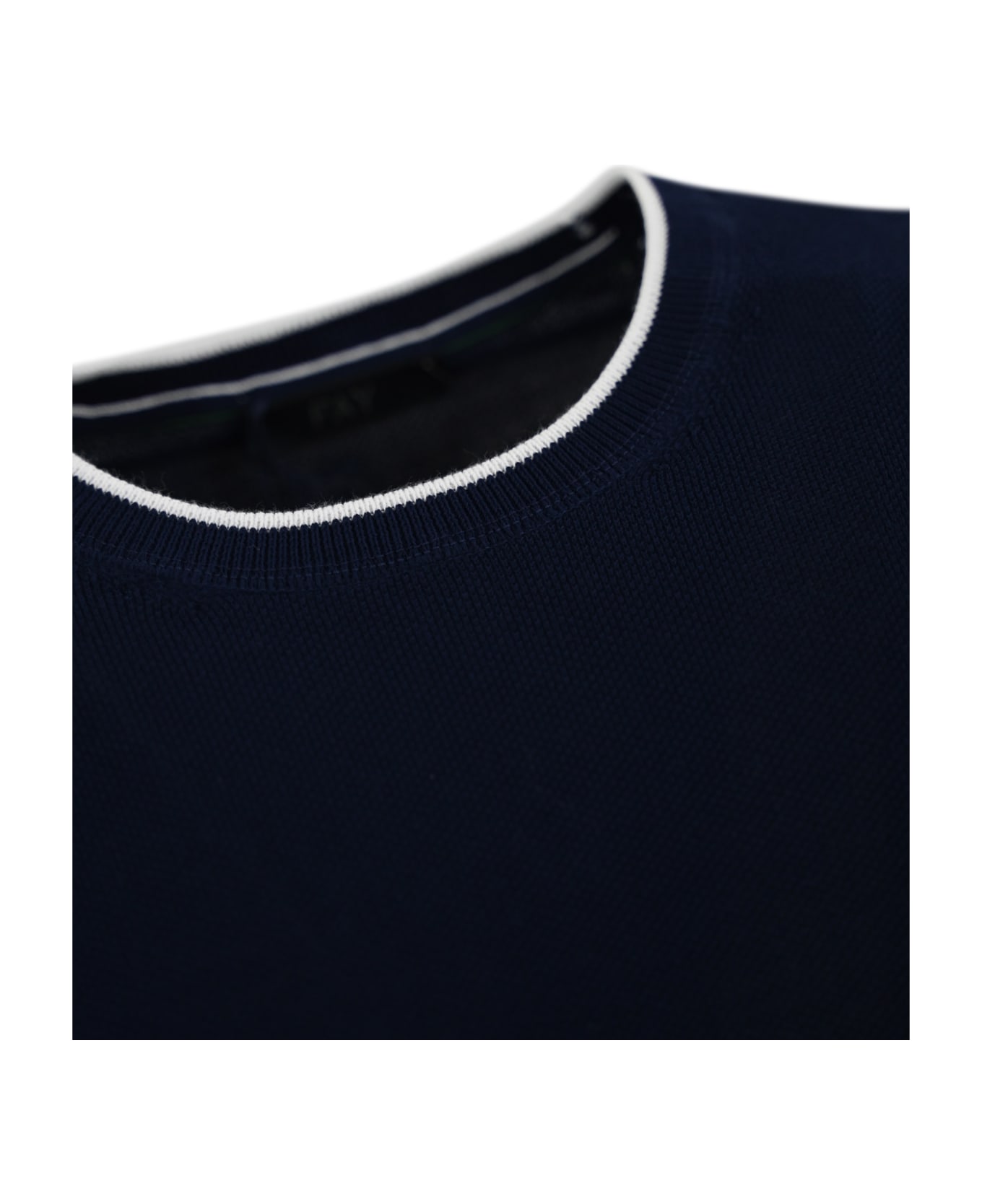 Fay Cotton Pique Sweater - Blu ニットウェア