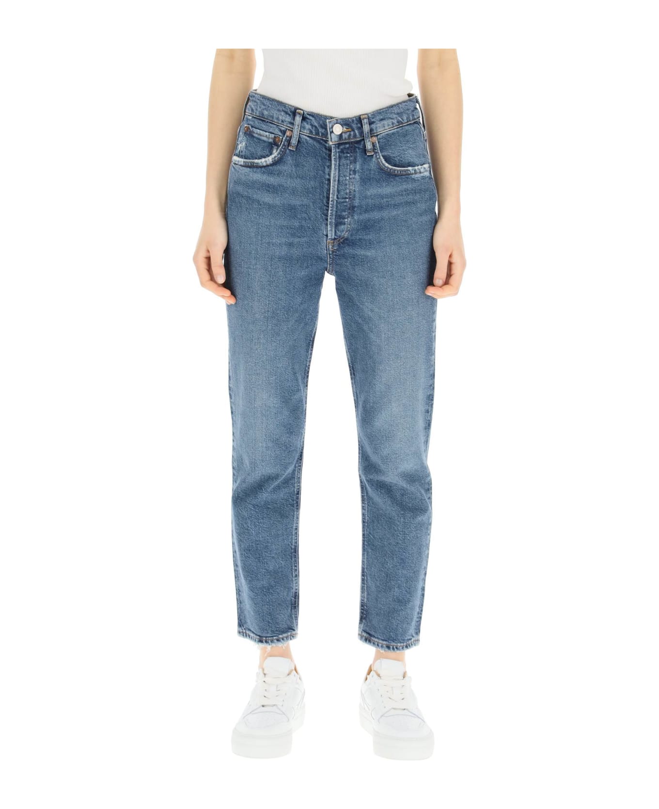 AGOLDE 'riley' Cropped Jeans - Slnce Silence