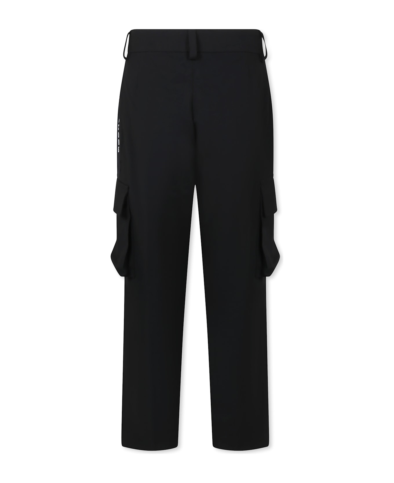 Little Marc Jacobs Black Trousers For Boy With Logo - Black