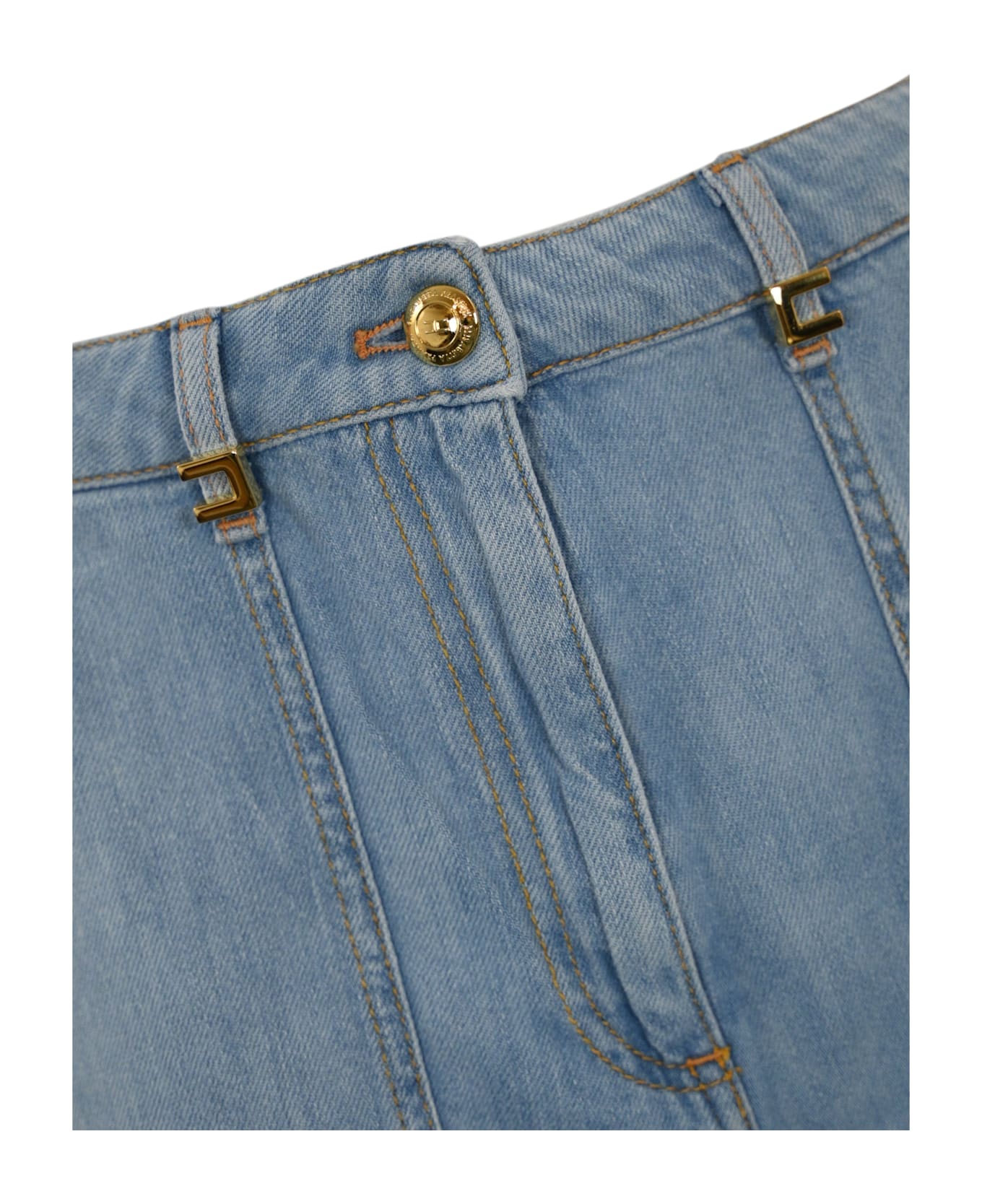 Elisabetta Franchi Cargo Jeans - Light Blue