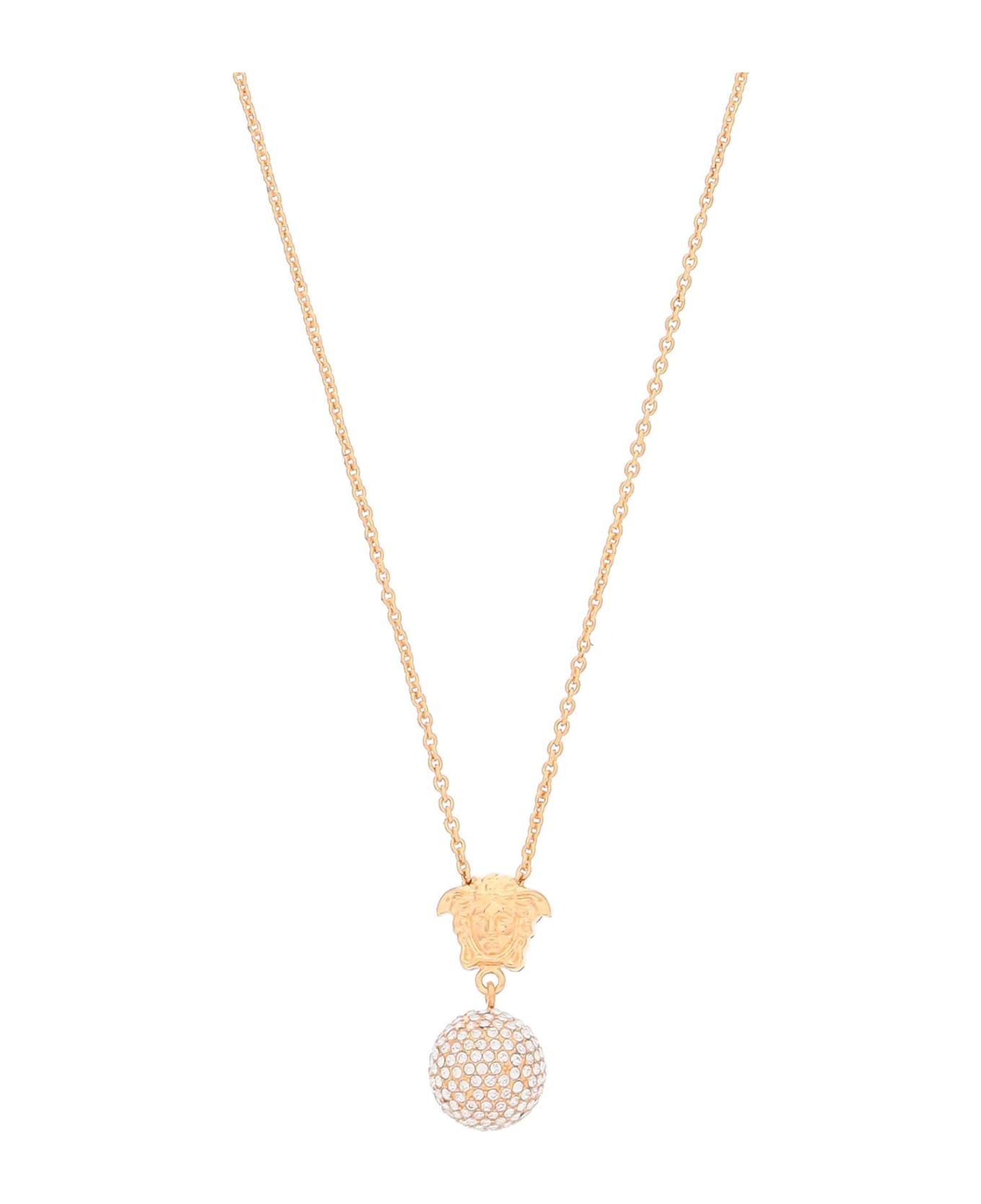 Versace Medusa Crystals Sphere Necklace - Gold Crystall