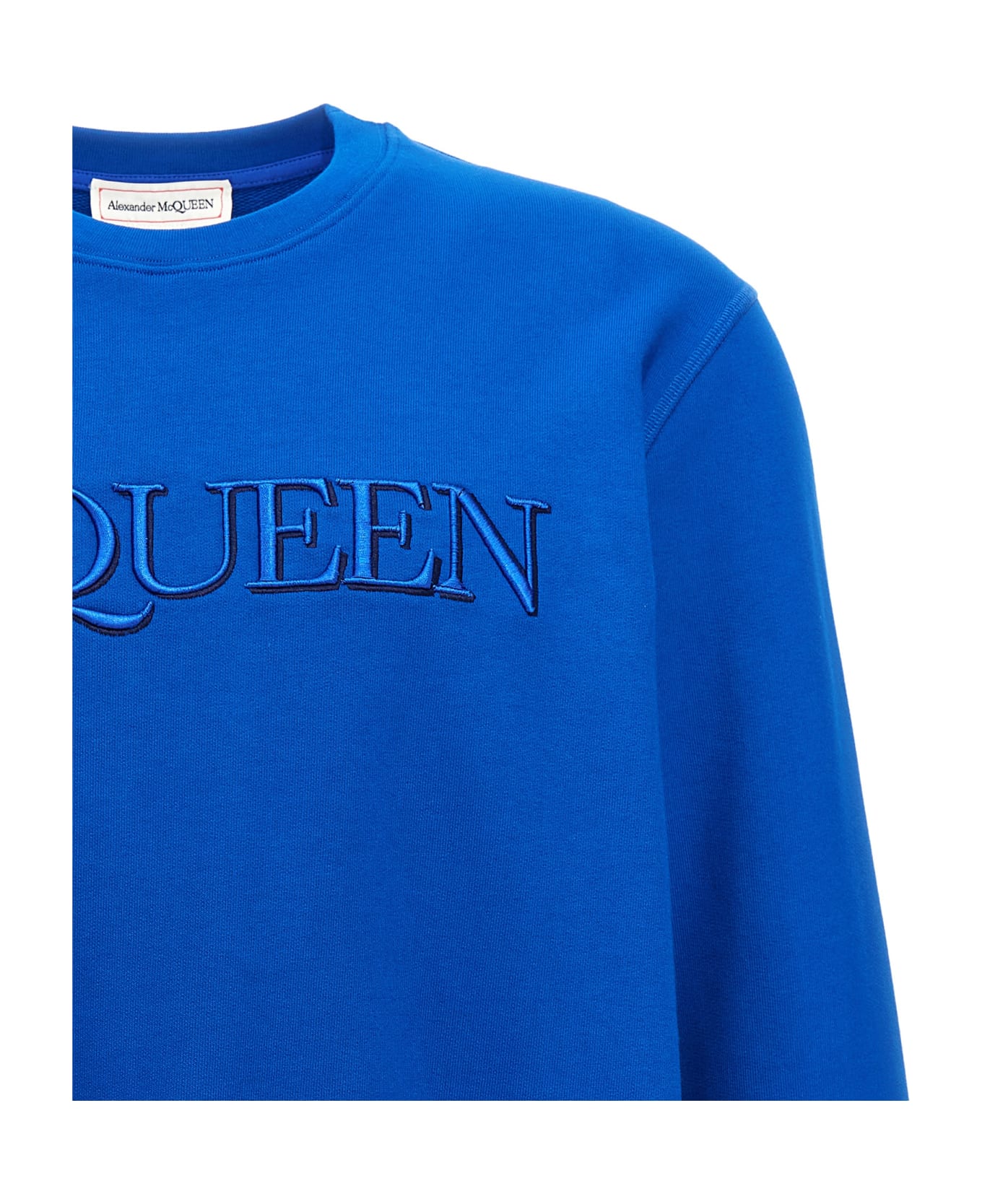 Alexander McQueen Embroidered Logo Sweatshirt - Blue