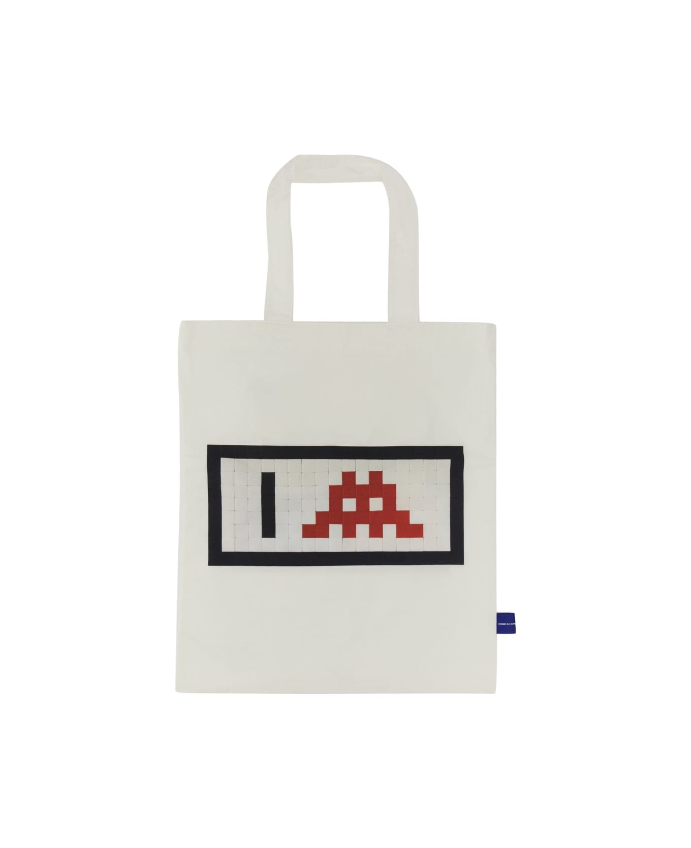 Comme des Garçons Shirt "pixel" Shopping Bag - WHITE