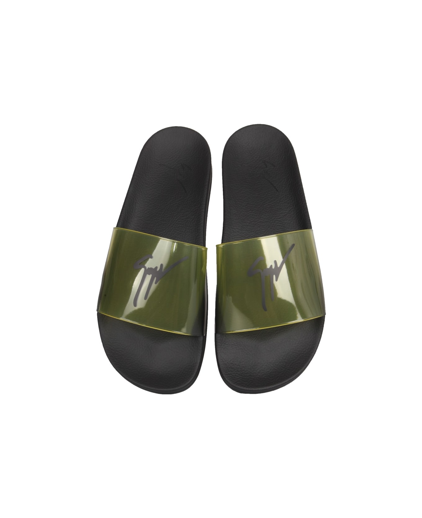 Giuseppe Zanotti Slide Sandals With Logo - BLACK その他各種シューズ