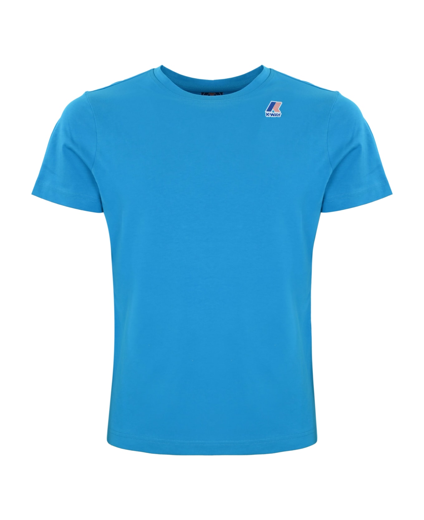 K-Way T-shirt With Logo - Turquoise