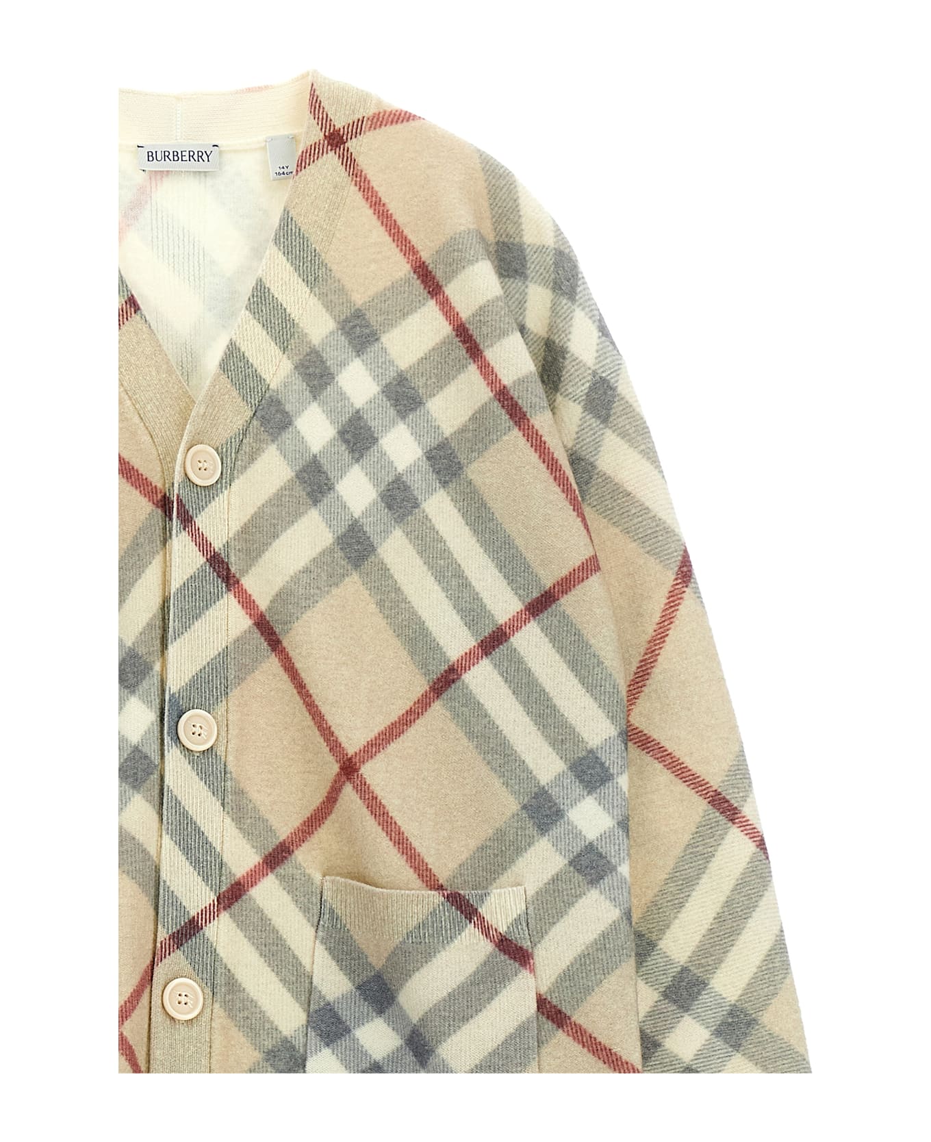 Burberry Check Cardigan - Beige ニットウェア＆スウェットシャツ