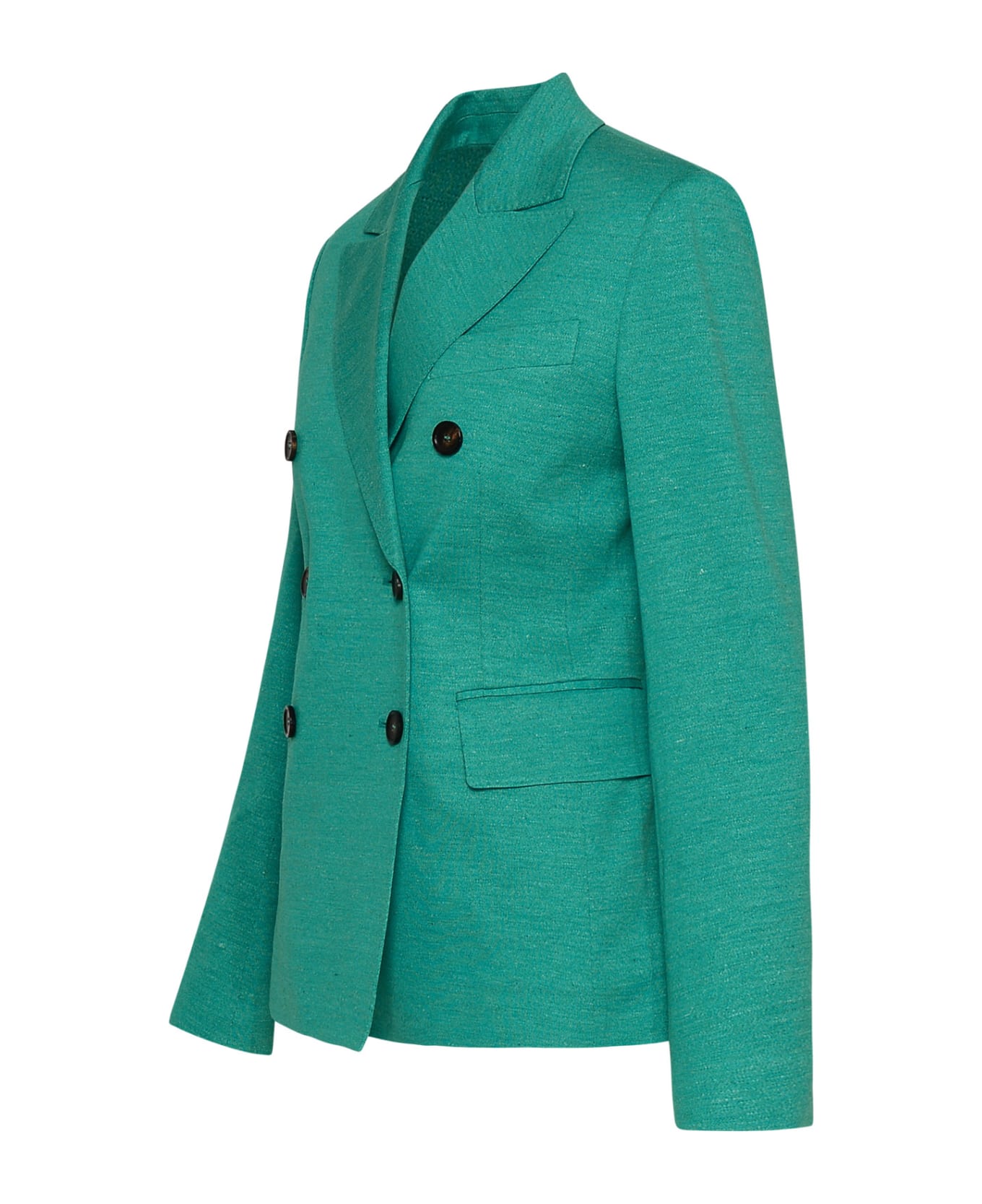 Max Mara Cashmere Green Cotton Blend Zirlo Blazer Jacket - 003 ブレザー
