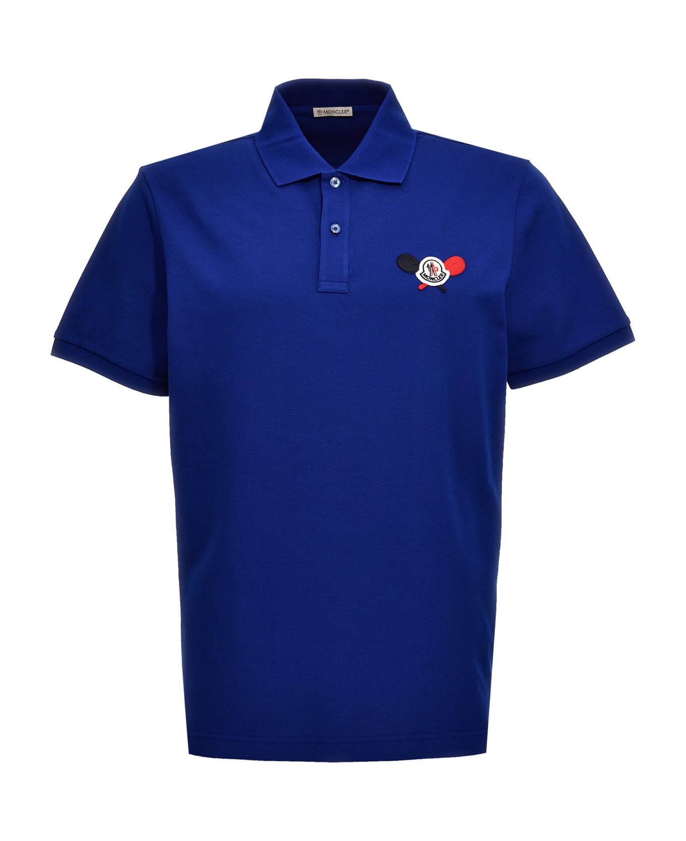 Moncler Logo Patch Polo Shirt - Blue