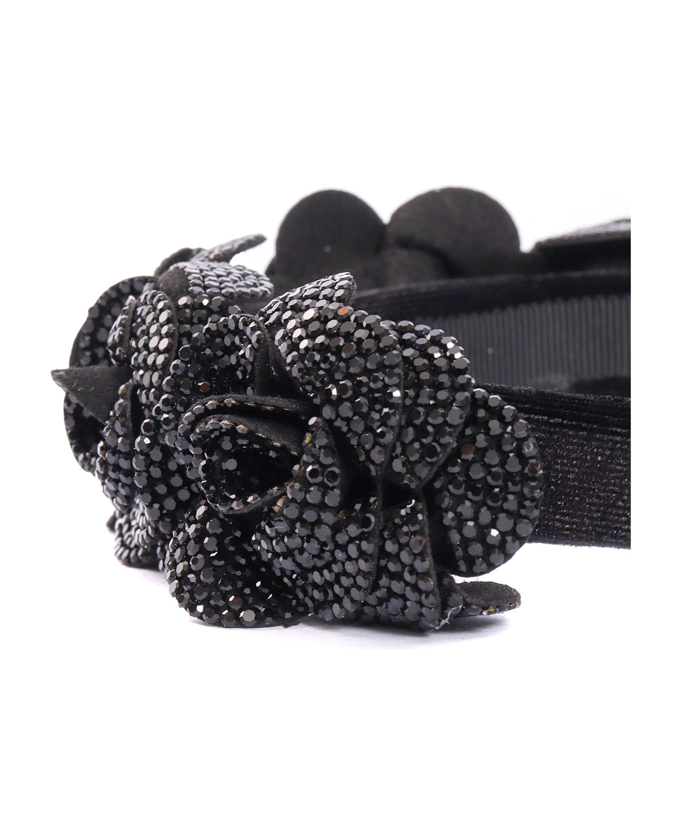 Monnalisa Headband With Velvet Insert - BLACK