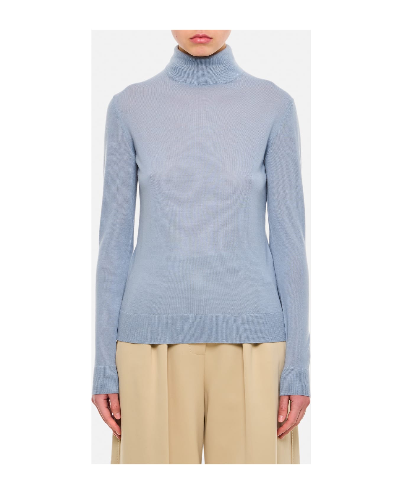 Ralph Lauren Cashmere Turtleneck Sweater - Clear Blue