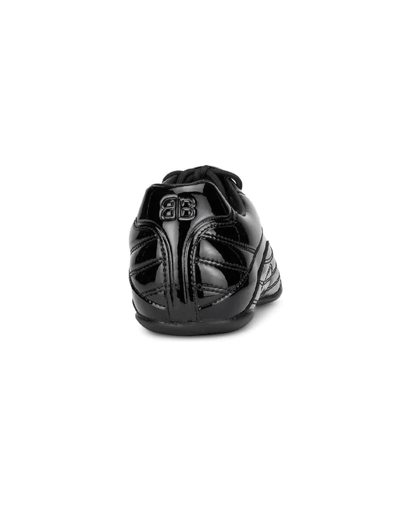 Balenciaga Zen Leather Sneakers - Black