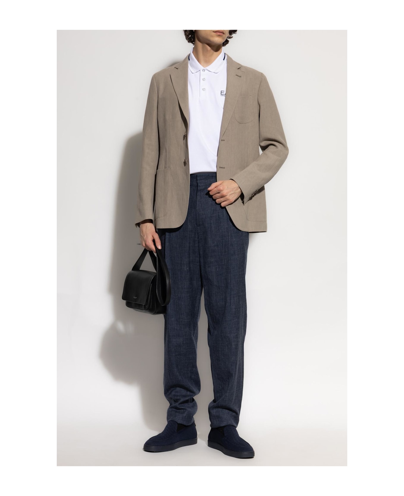 Giorgio Armani Jacket With Pockets - Roasted Cashwool