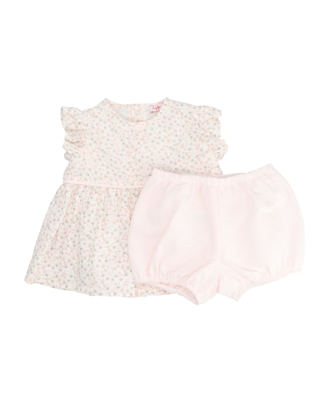 Il Gufo Floral Dress + Culottes - Pink