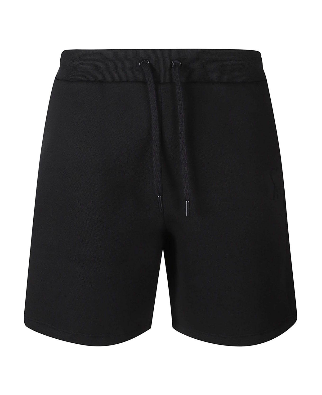 Ami Alexandre Mattiussi Elastic Drawstring Waist Knit Shorts - Black ショートパンツ