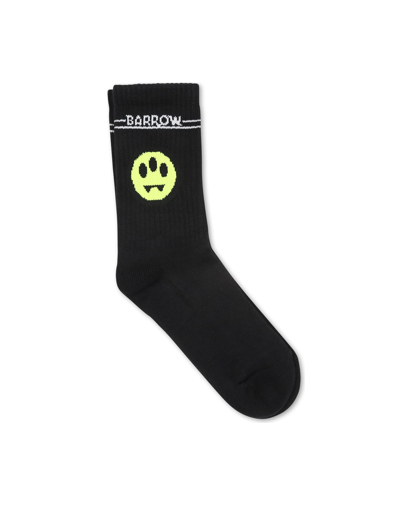 Barrow Black Socks For Kids With Smiley - Nero/Black