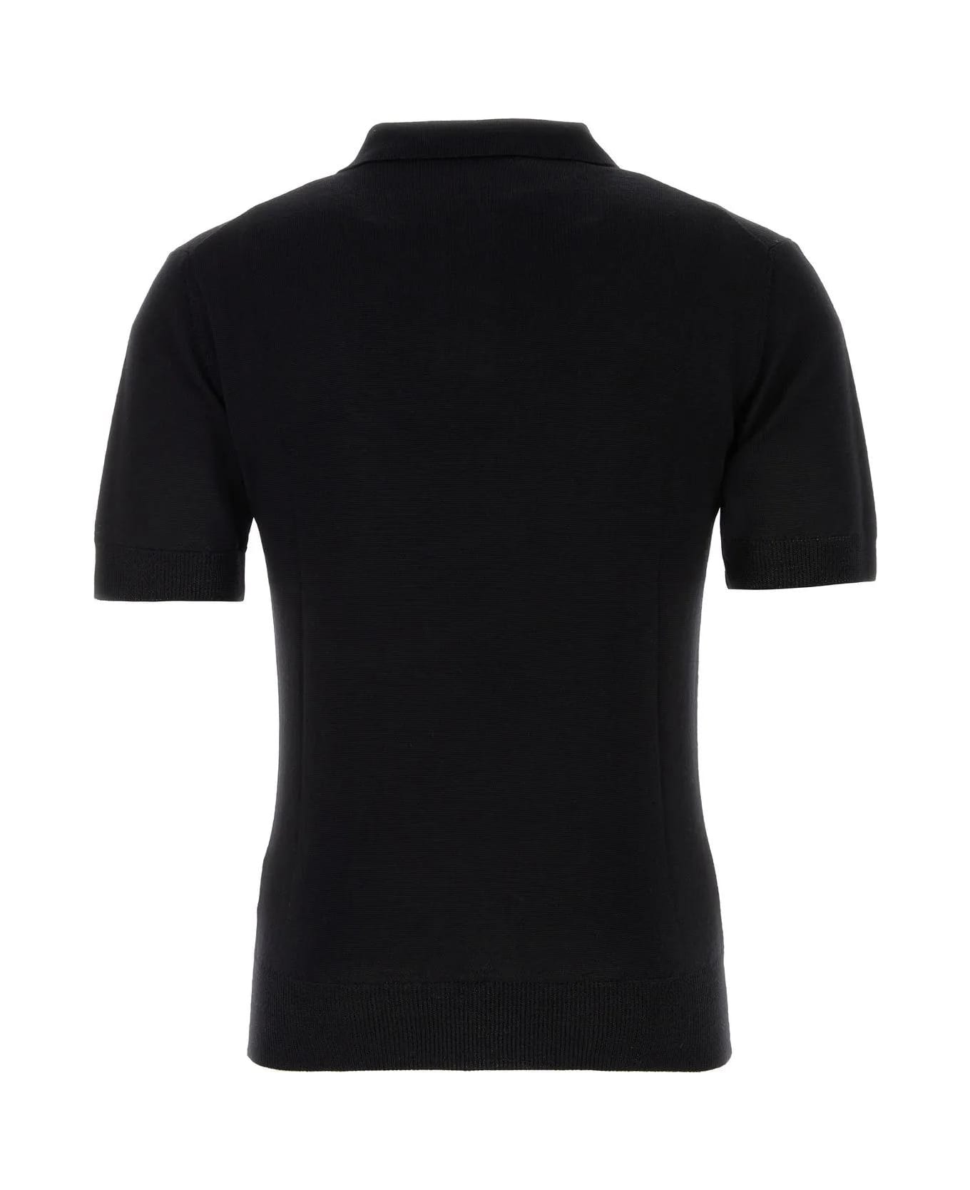 Vivienne Westwood Black Wool Polo Shirt - Black