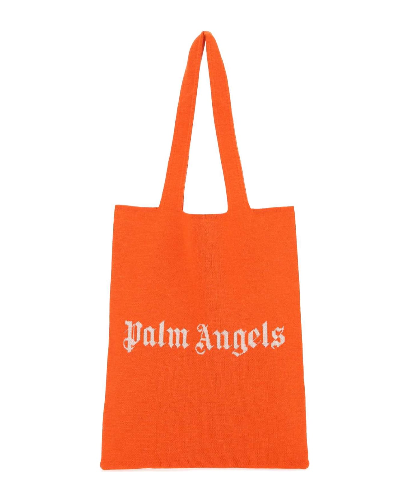 Palm Angels Orange Wool Blend Shopping Bag - 2001