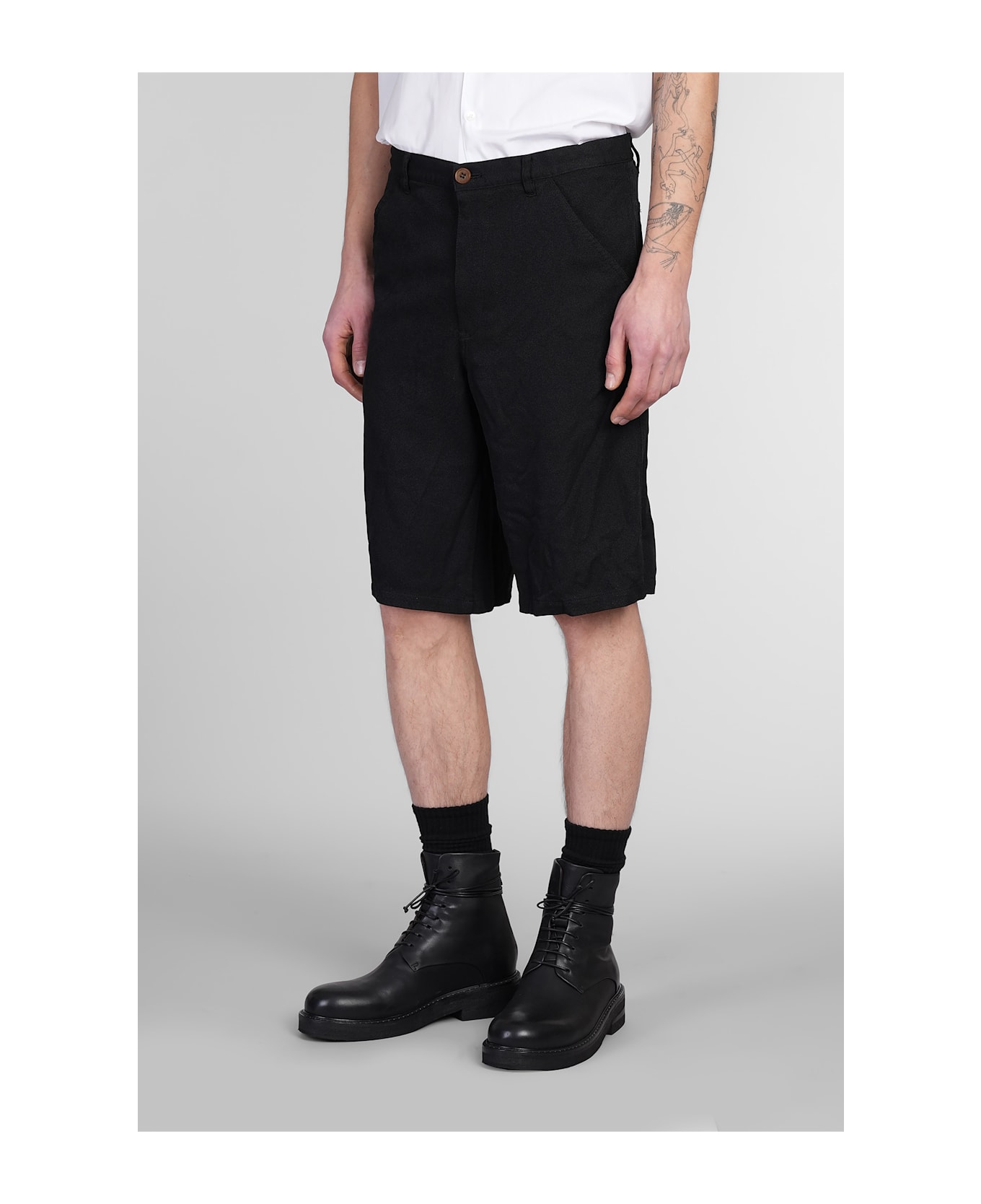 Comme des Garçons Shirt Shorts In Black Polyester - black