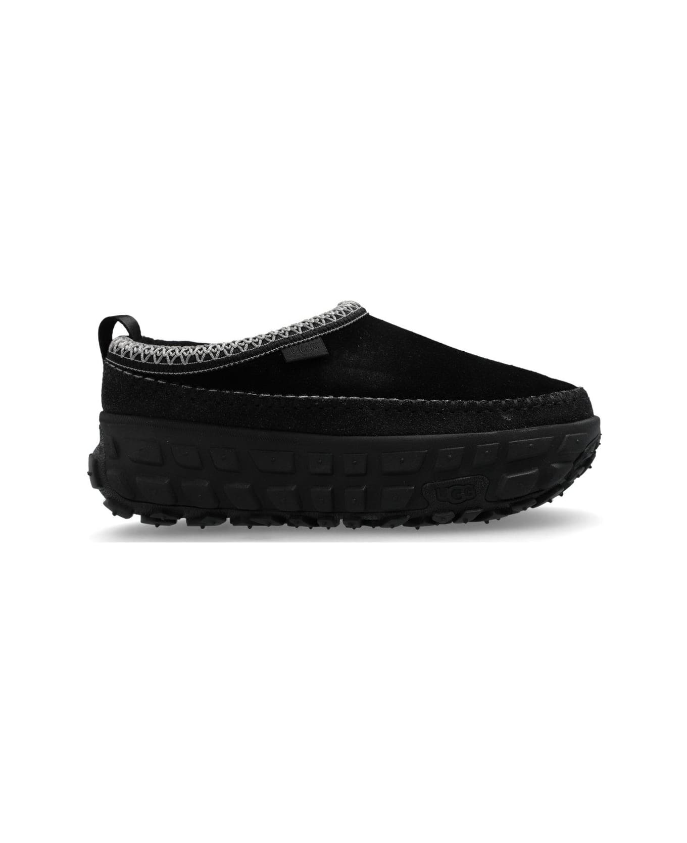 UGG Venture Daze Platform Contrast Stitched Slippers - Bblc Black / Black
