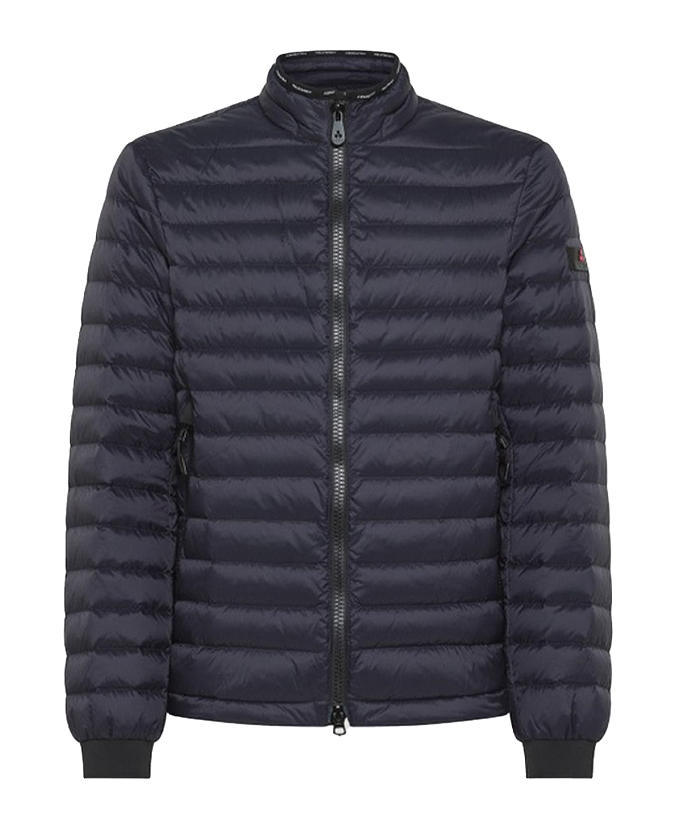 Peuterey Blue Quilted Down Jacket With Zip And Collar - Blu