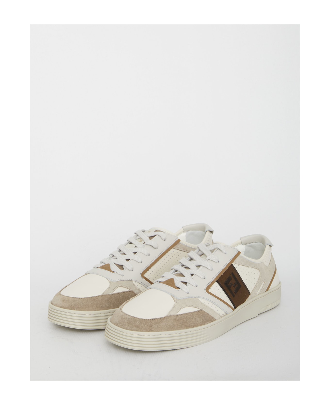 Fendi Step Sneakers - WHITE