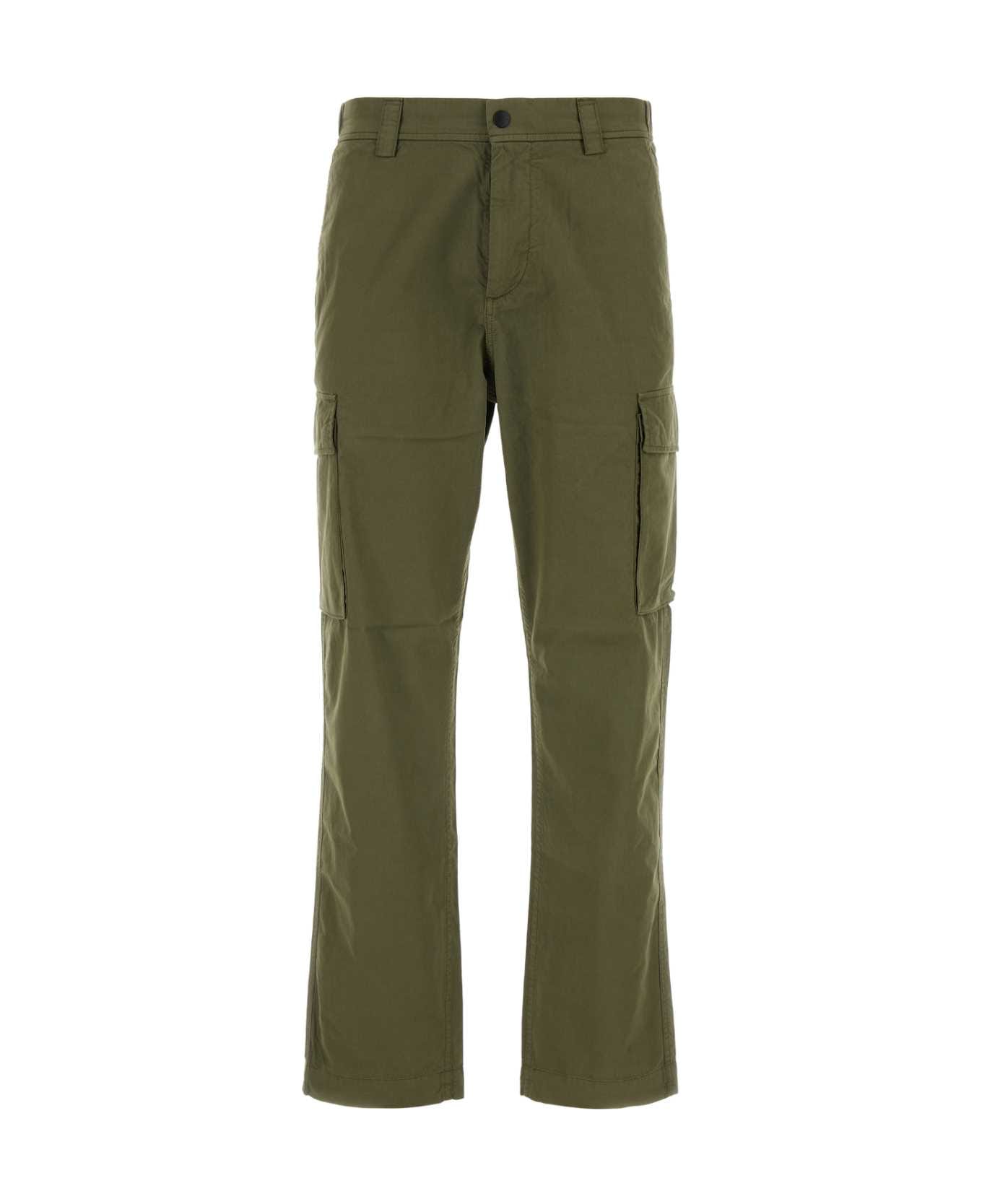 Woolrich Army Green Cotton Pant - 6178 ボトムス