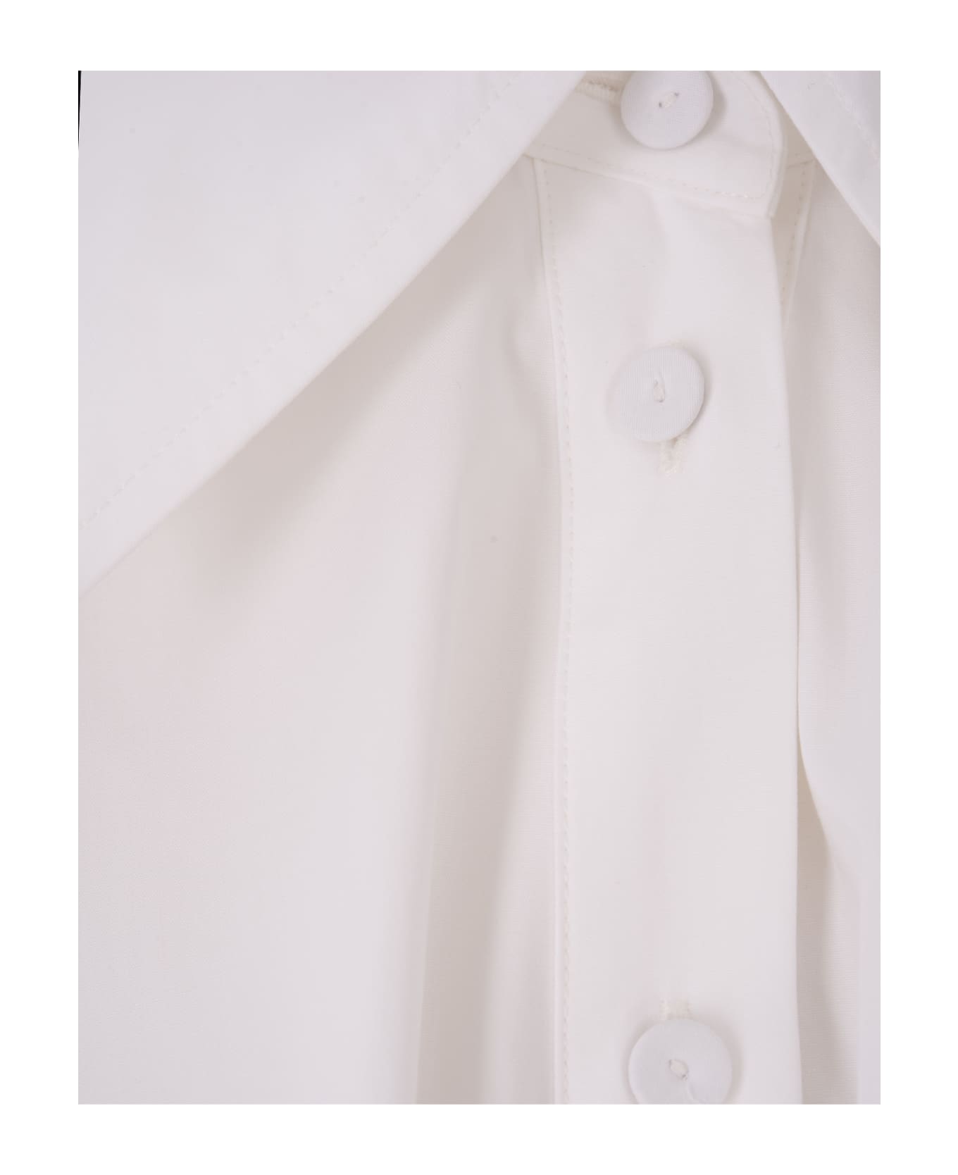 Jil Sander White Cotton Voluminous Shirt - White